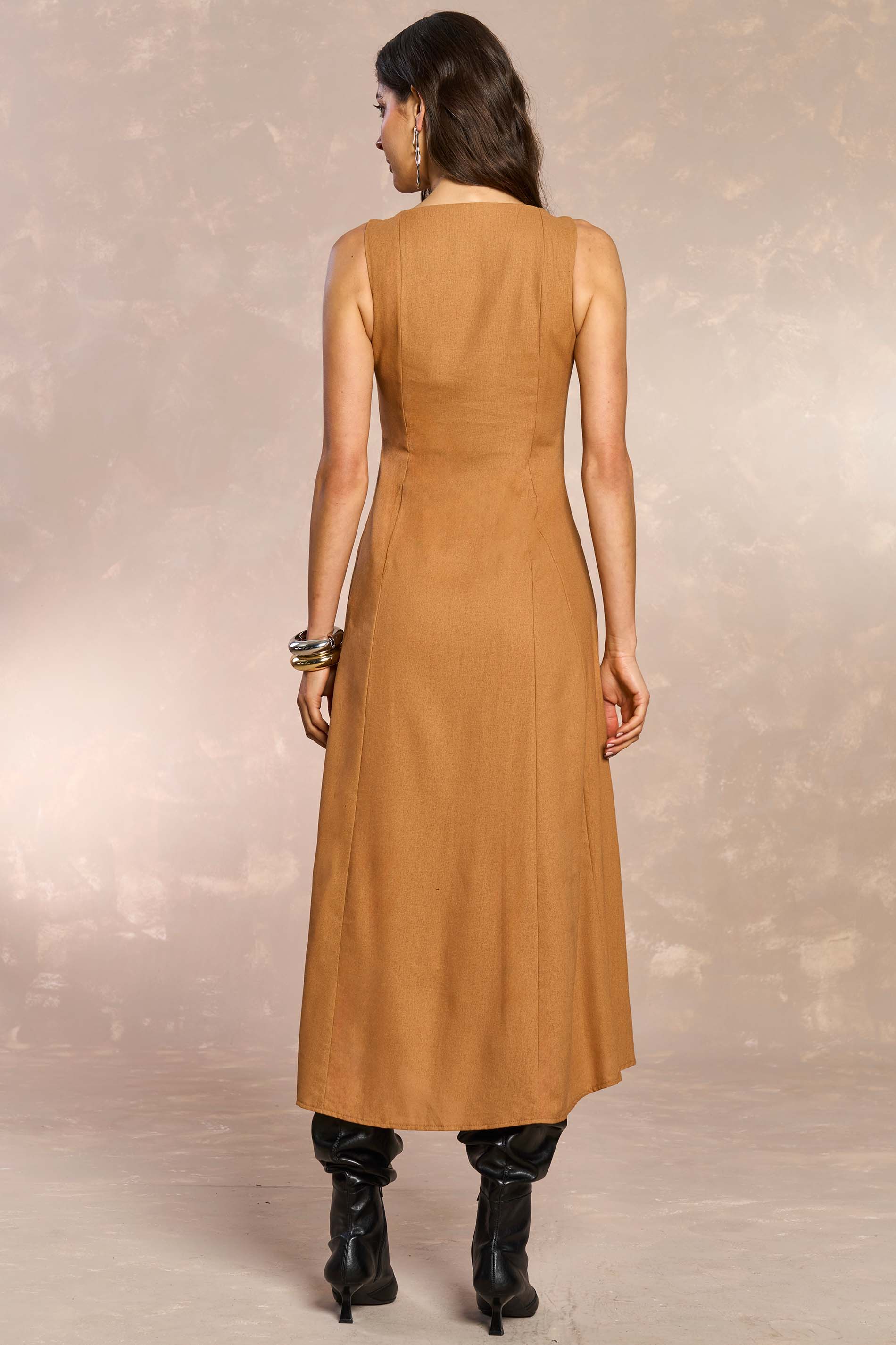 Vestido Longo Jardim Garden em Linho