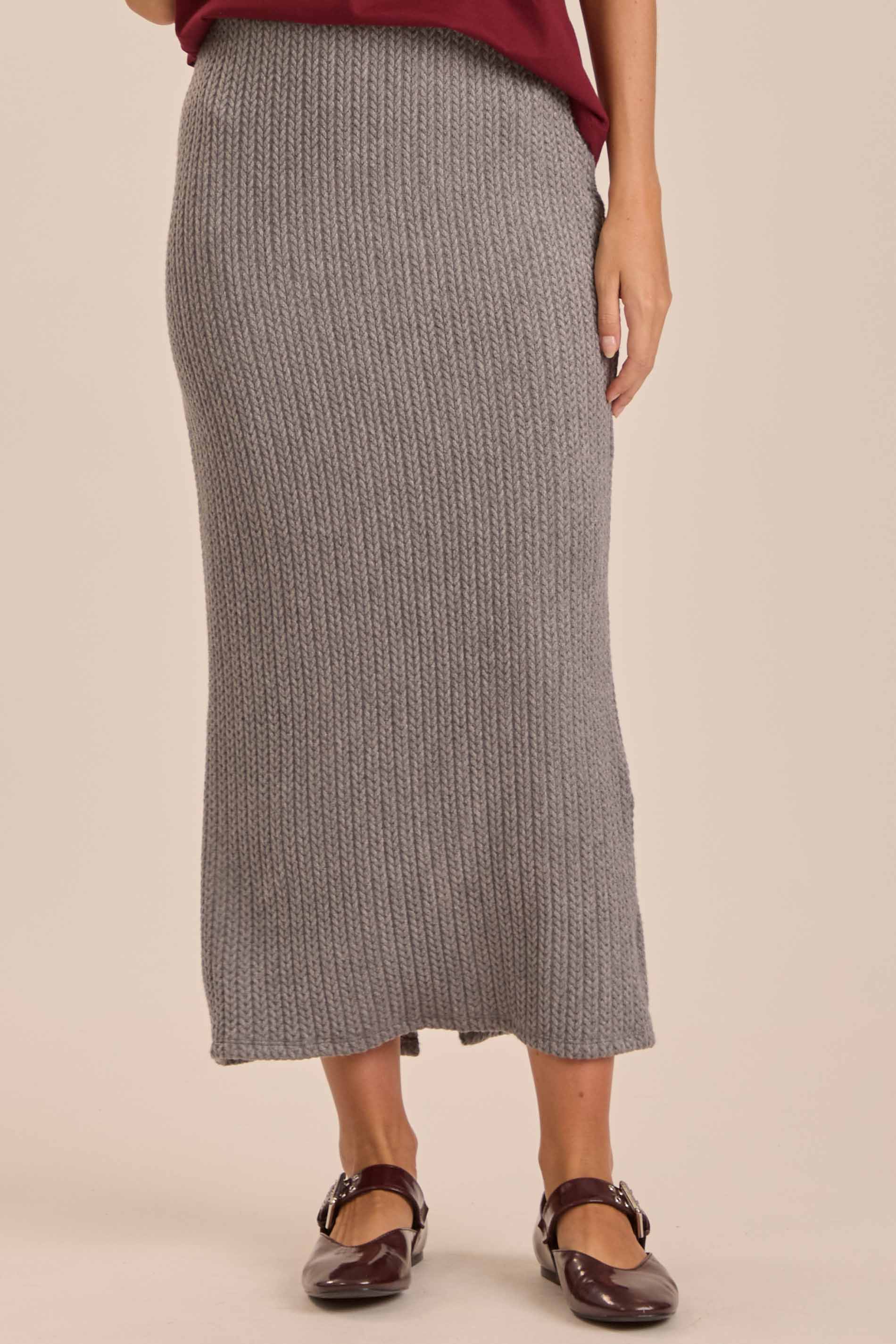 Saia Midi Cozy Winter e Tricot