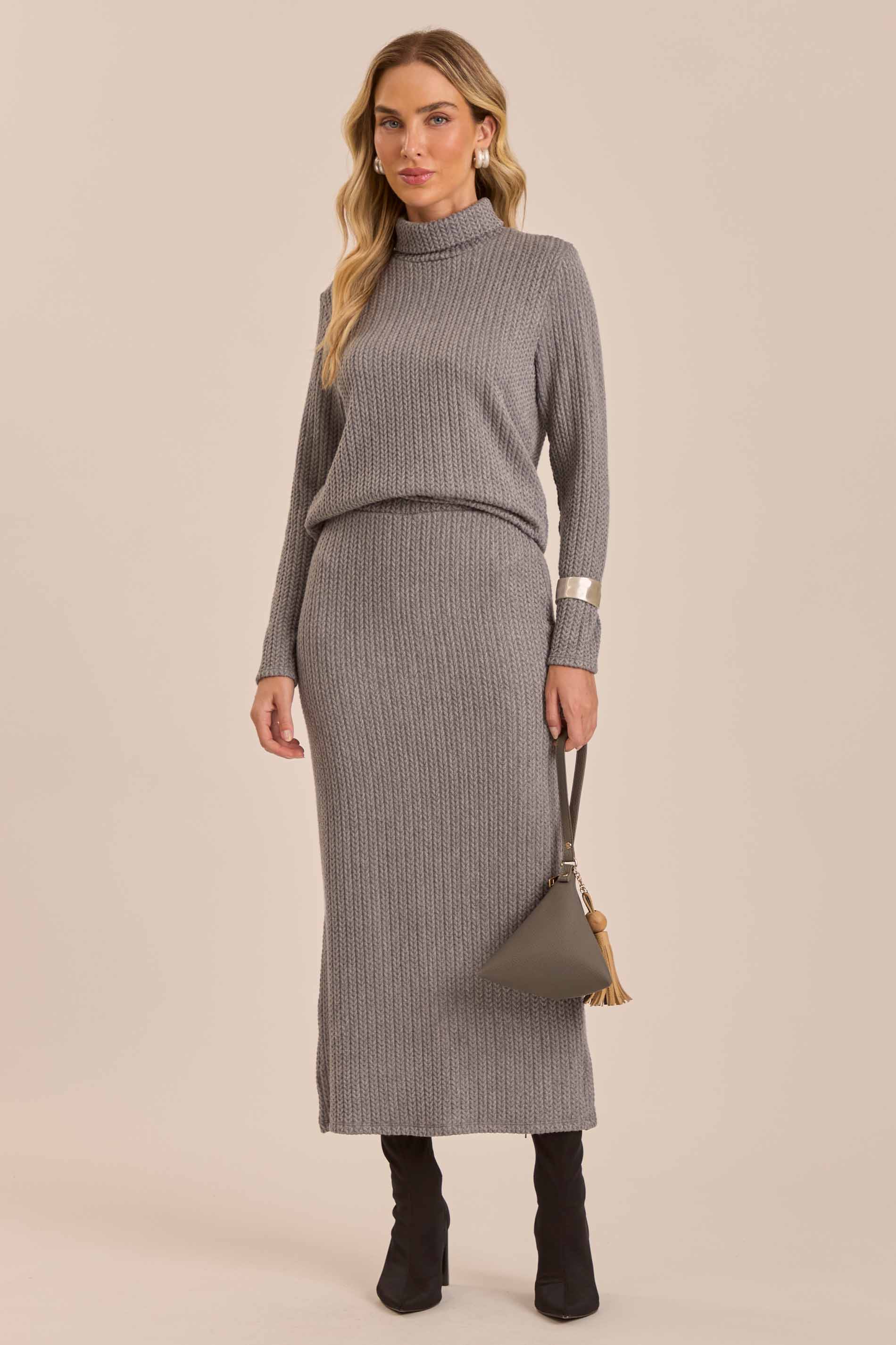 Suéter Cozy Winter em Tricot