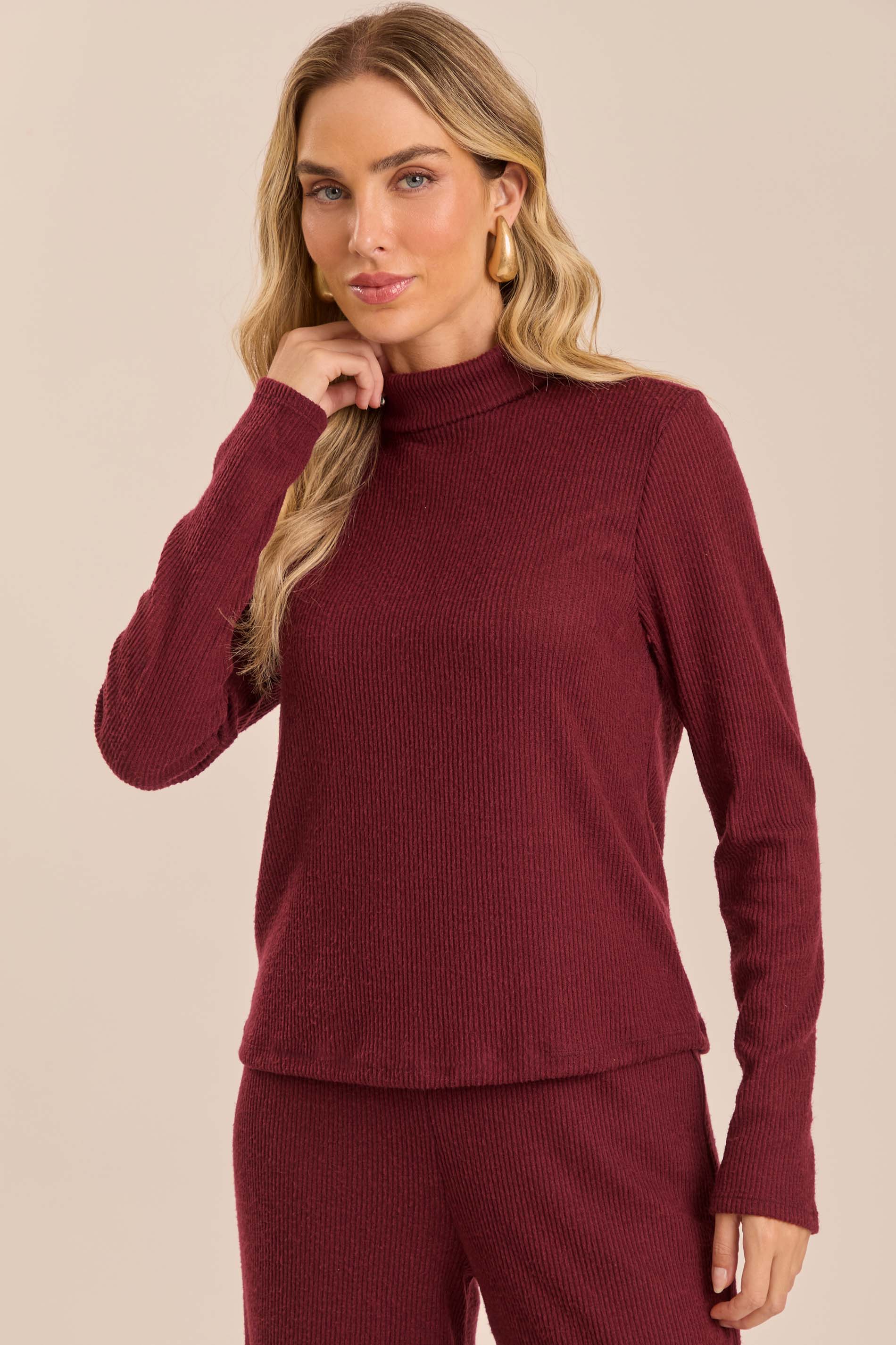 Blusa Cozy Winter em Tricot