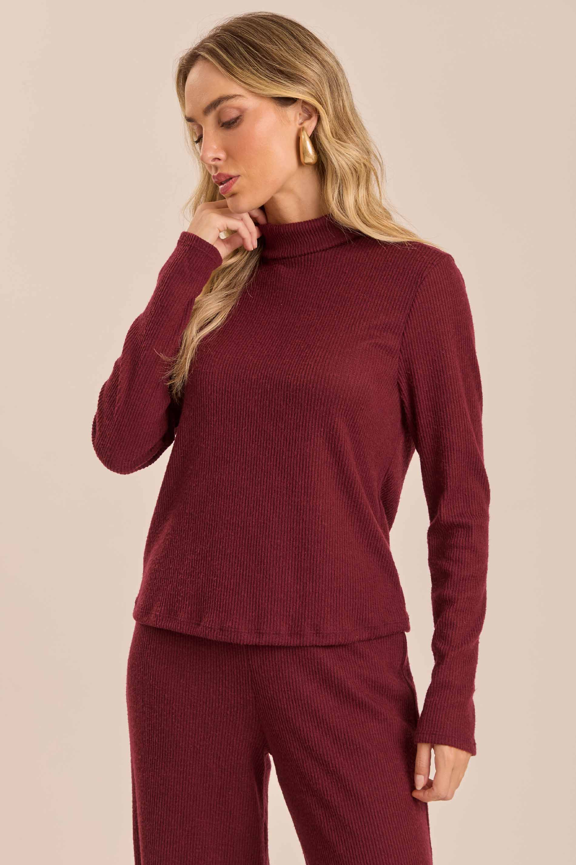 Blusa Cozy Winter em Tricot