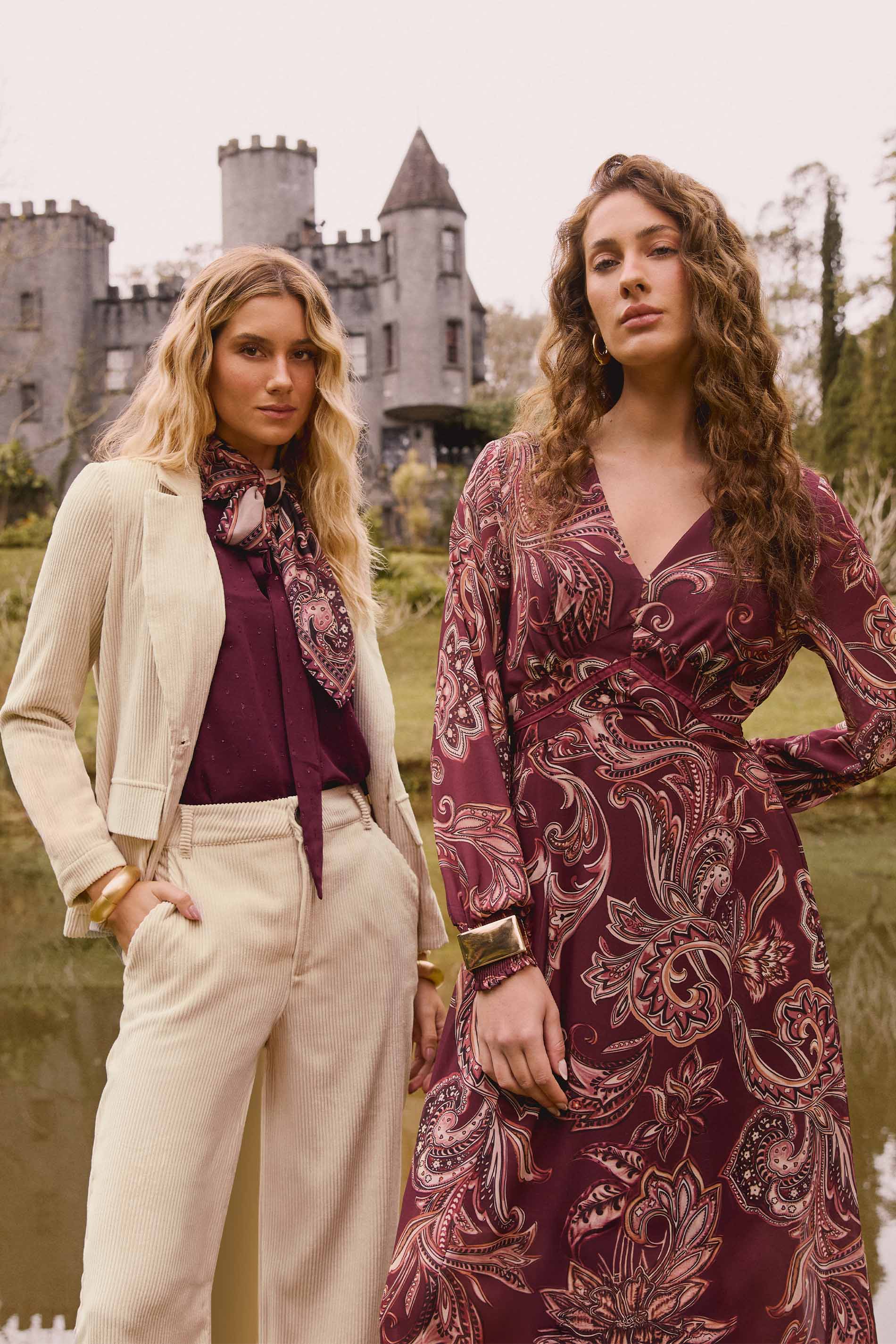 Blazer Ethnic Blur em Veludo Cotelê