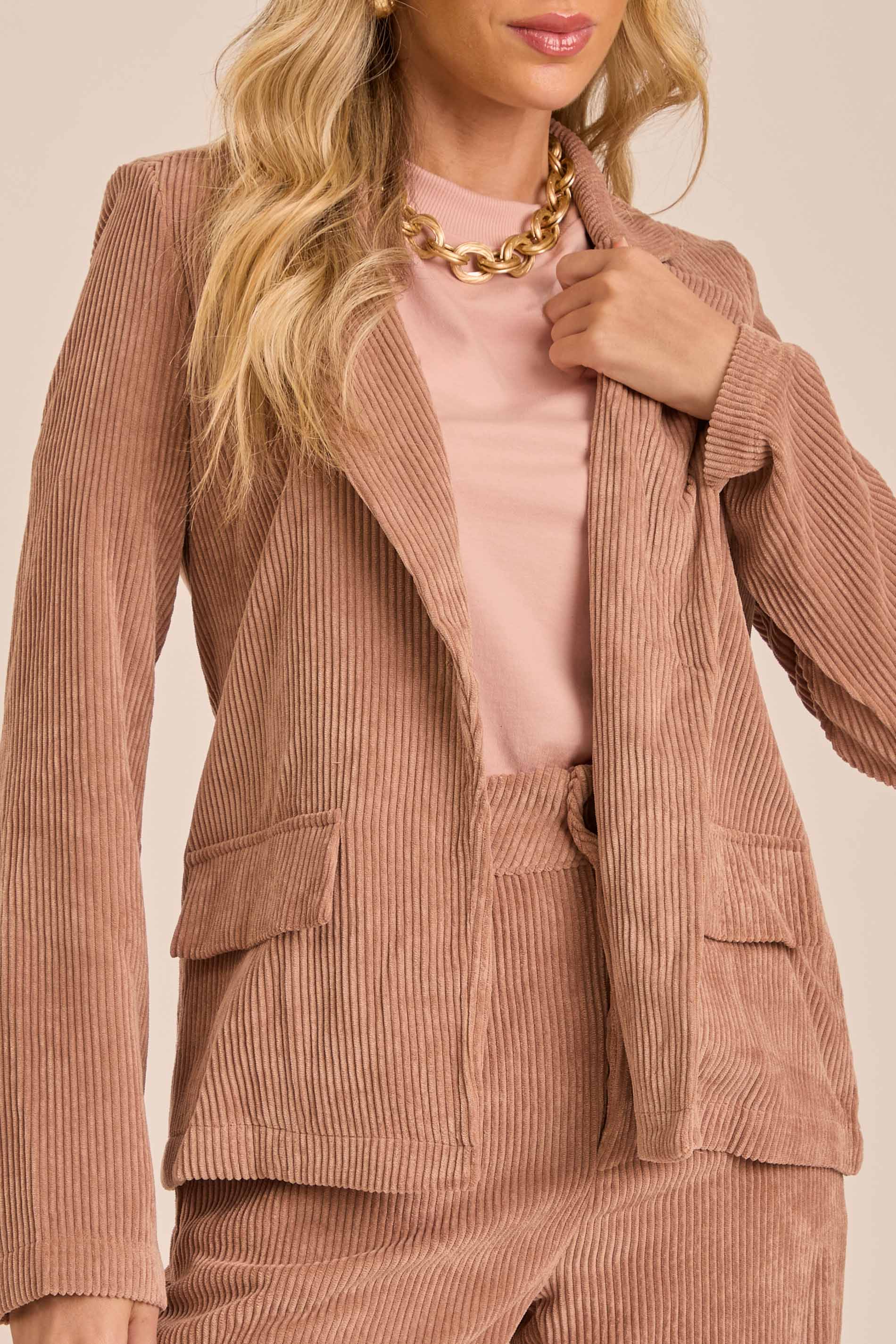 Blazer Ethnic Blur em Veludo Cotelê