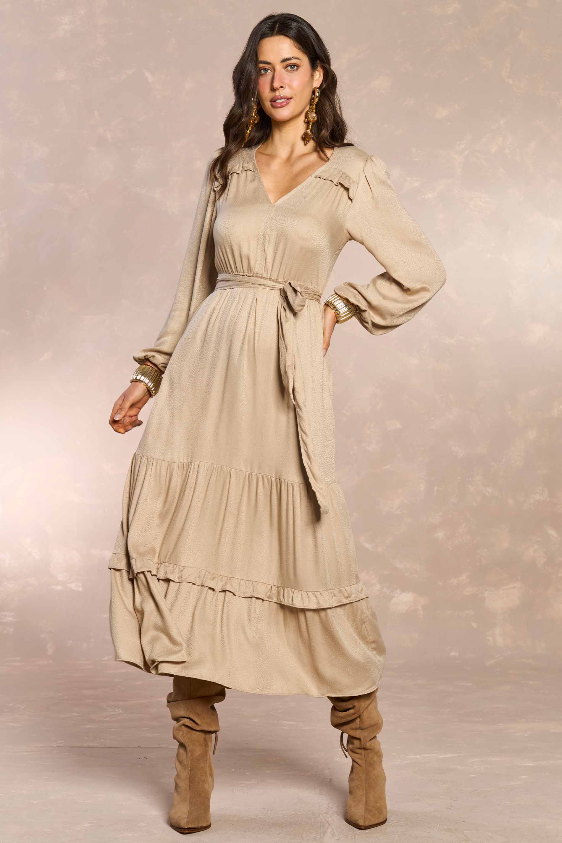 Vestido Longo Jardim Boho em Poá