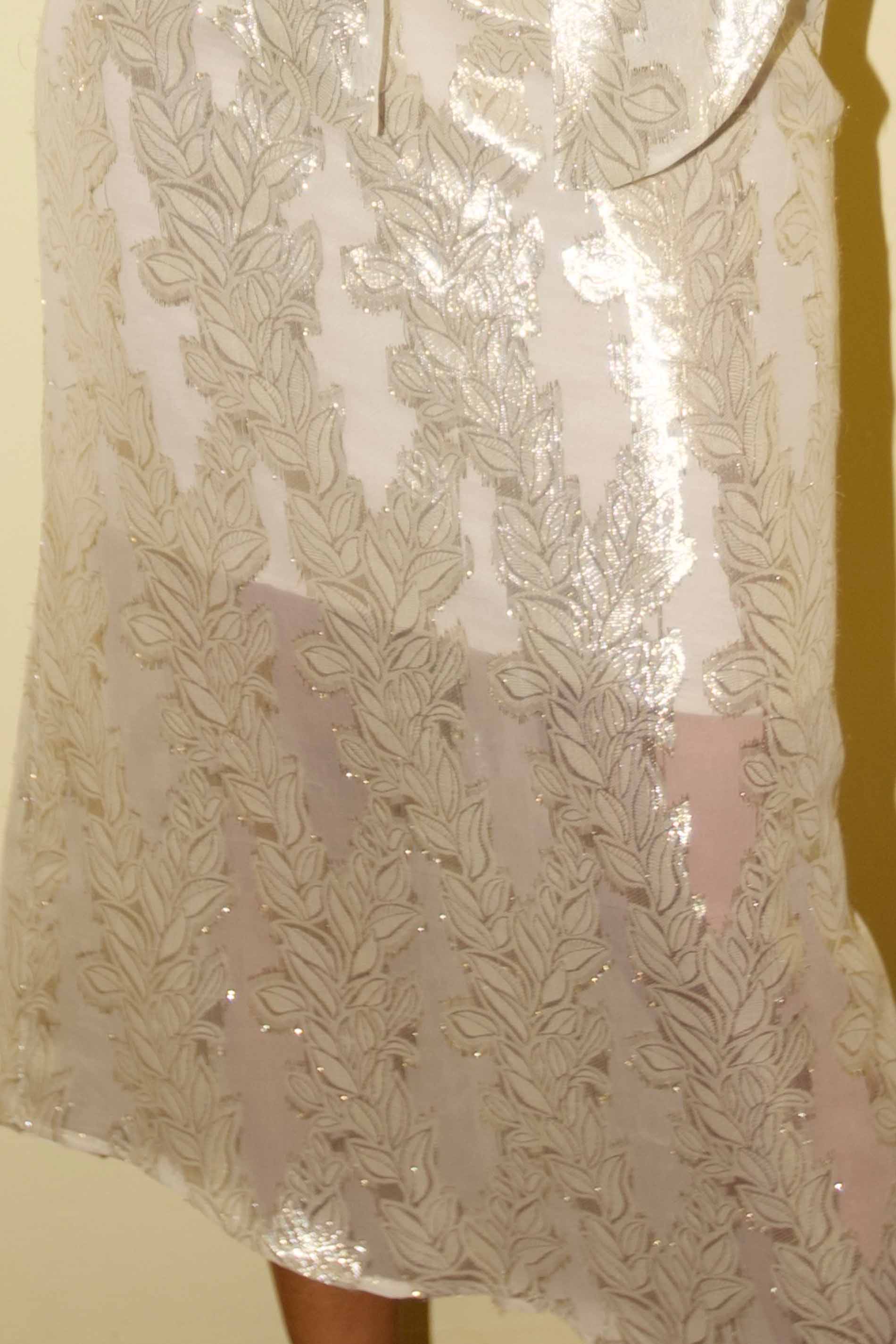 Saia Midi Wild Orchid em Chiffon Jacquard