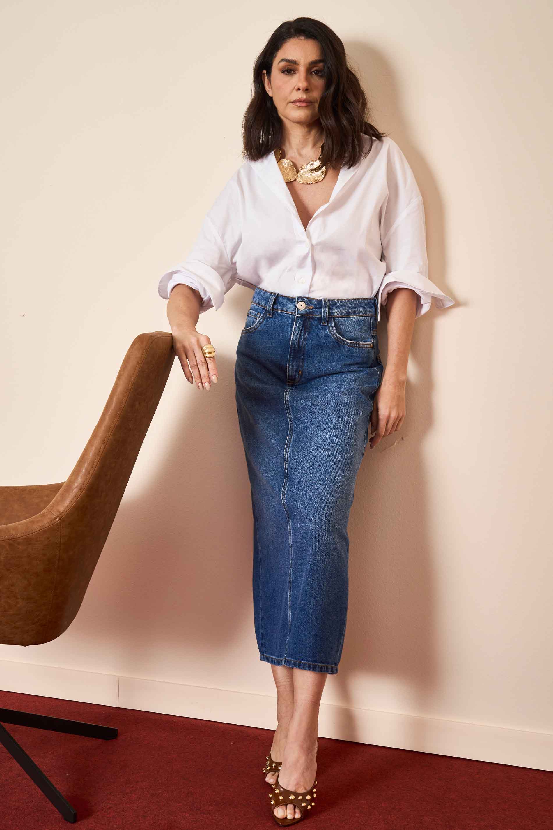 Camisa Oversized Wild Orchid Manga Longa