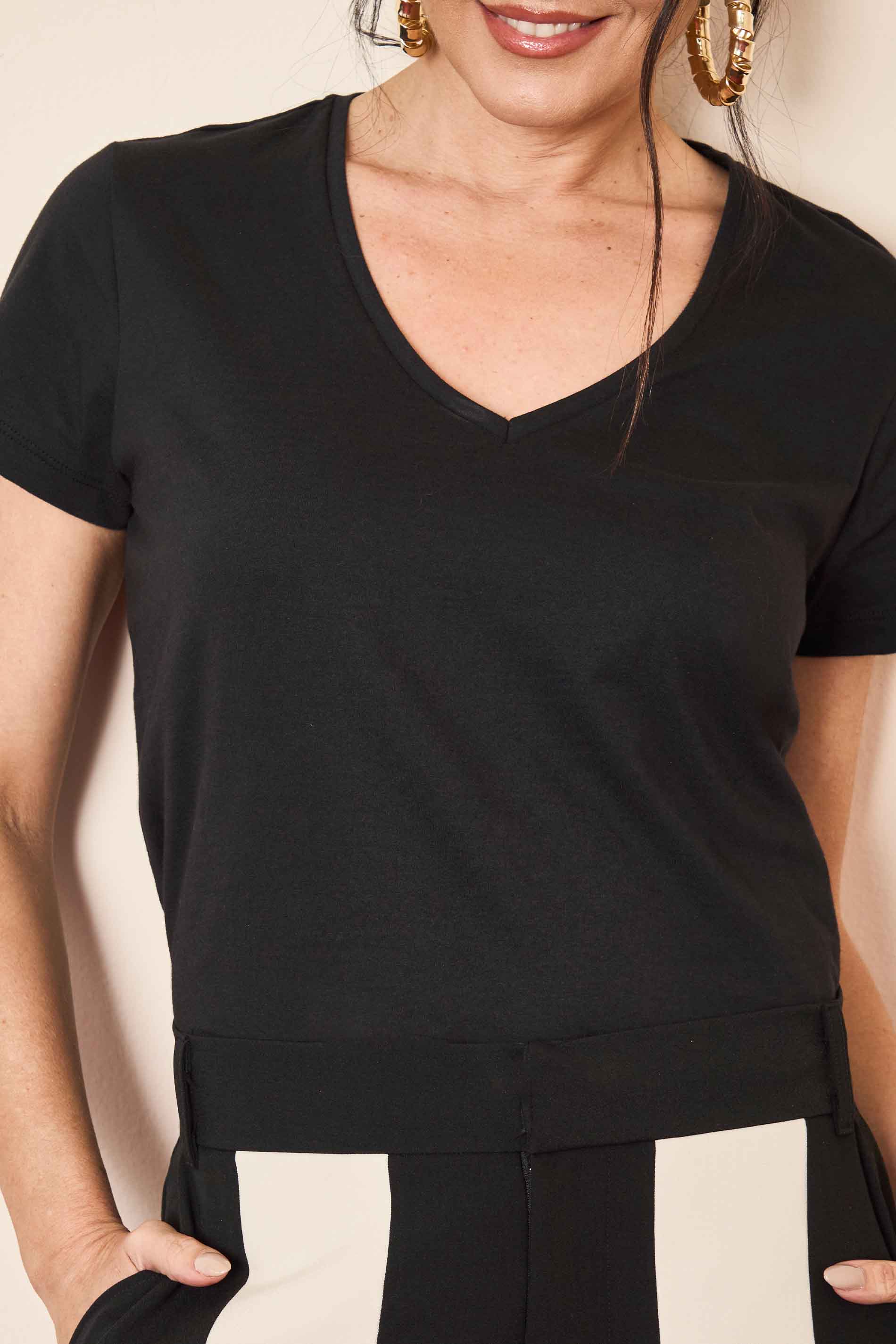 T-shirt Wild Orchid em Meia Malha