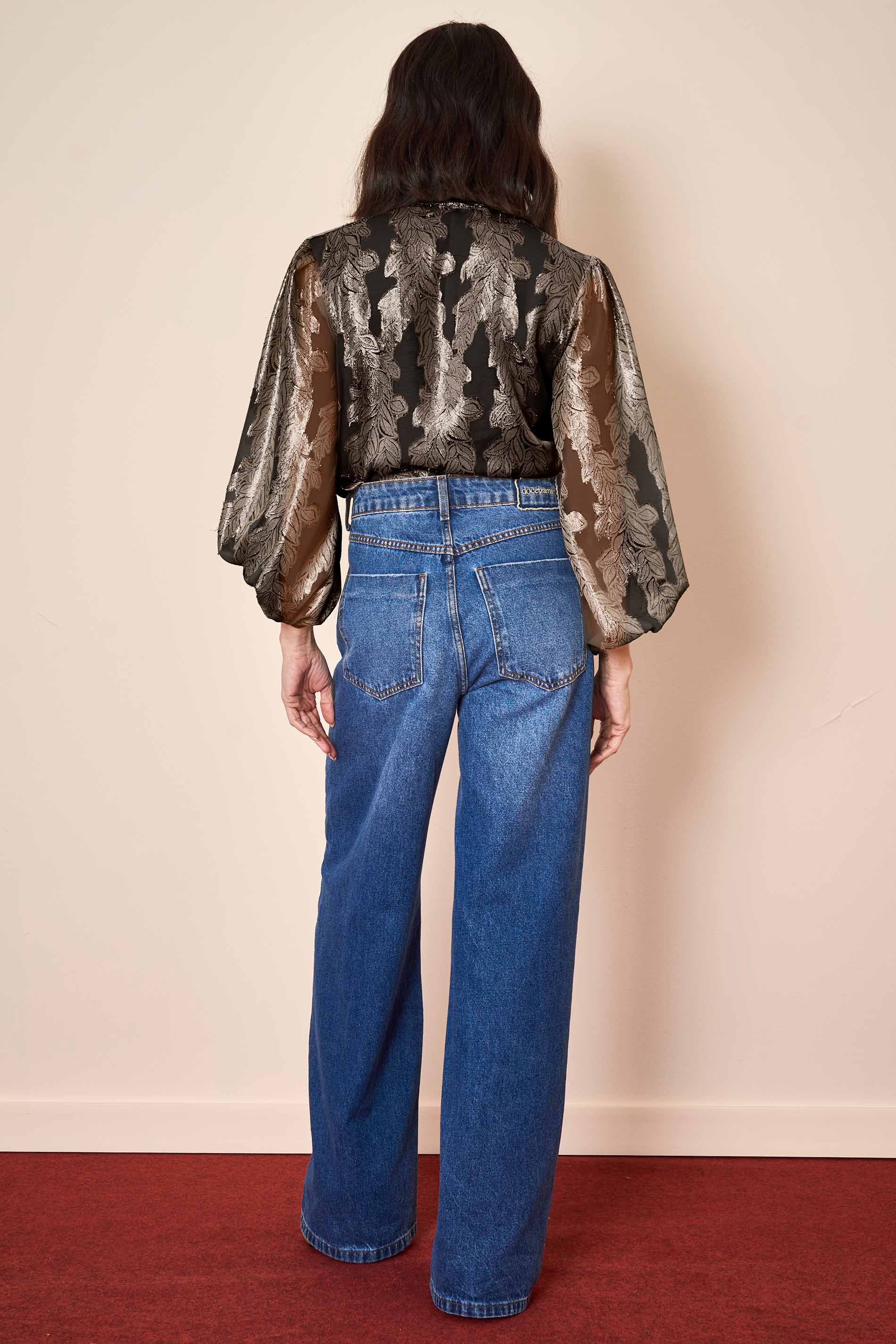 Blusa Manga Longa Wild Orchid em Jaquard