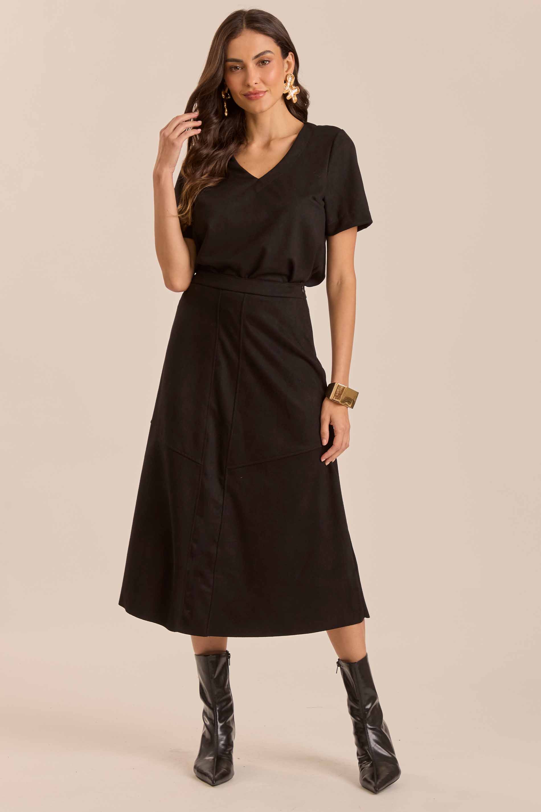 Blusa Cozy Winter em Suede
