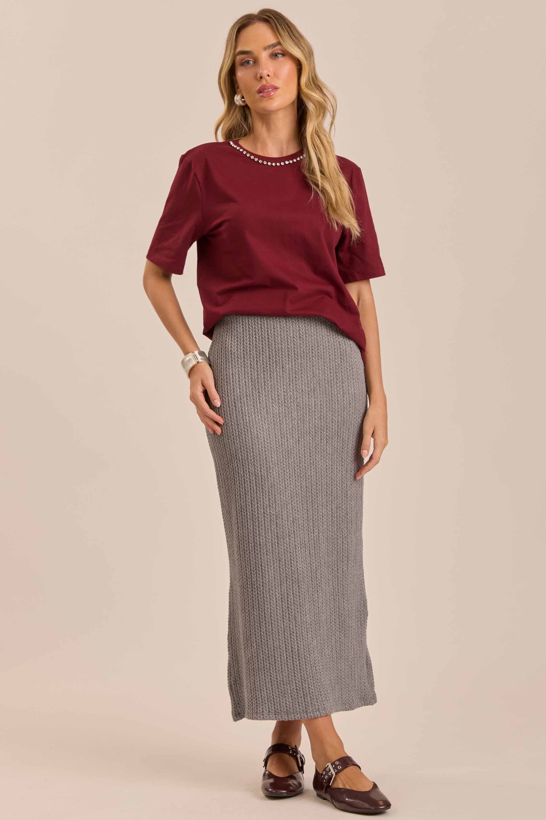 T-shirt Jardim Boho em Malha