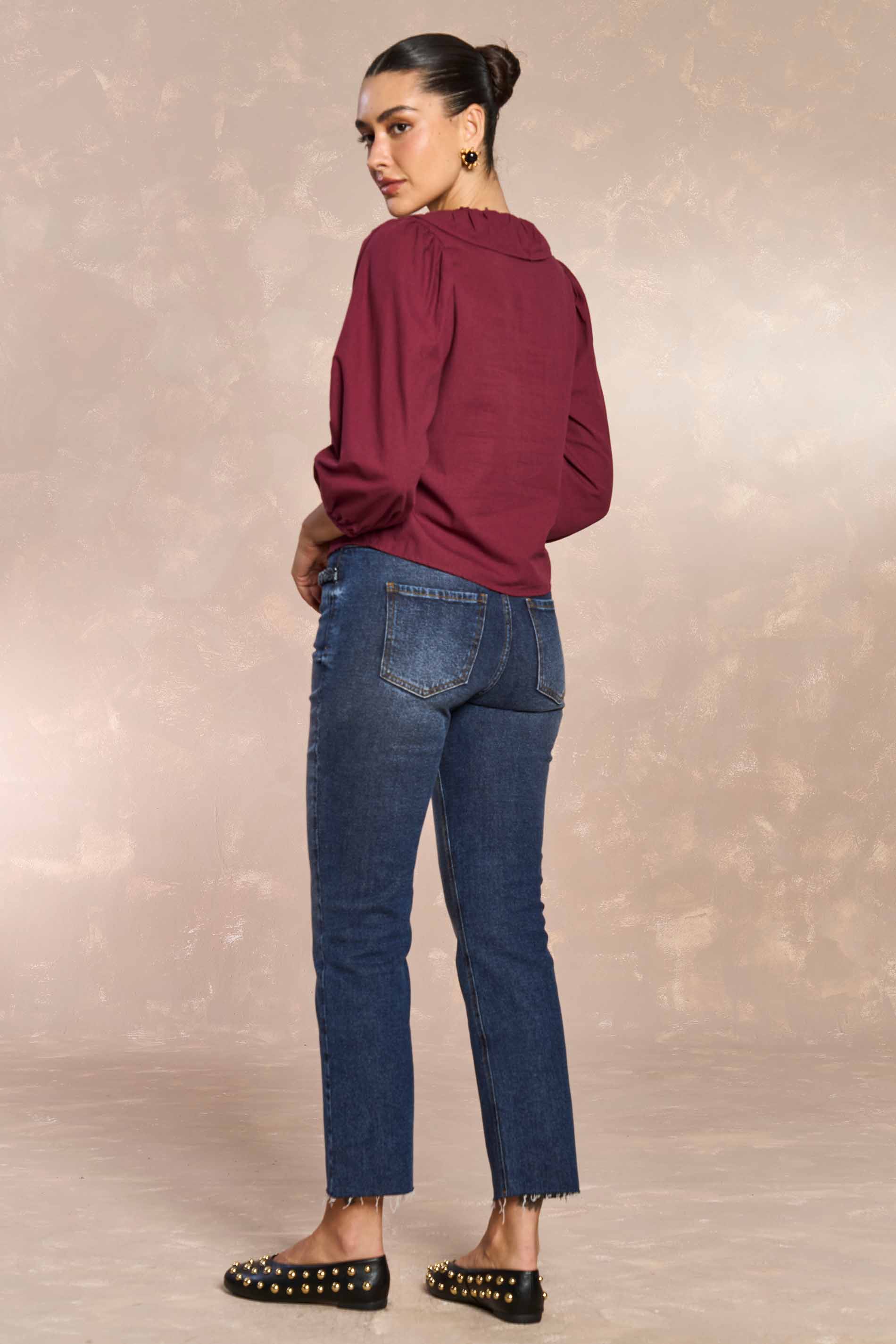 Blusa de Manga 7/8 Cozy Winter em Tricoline