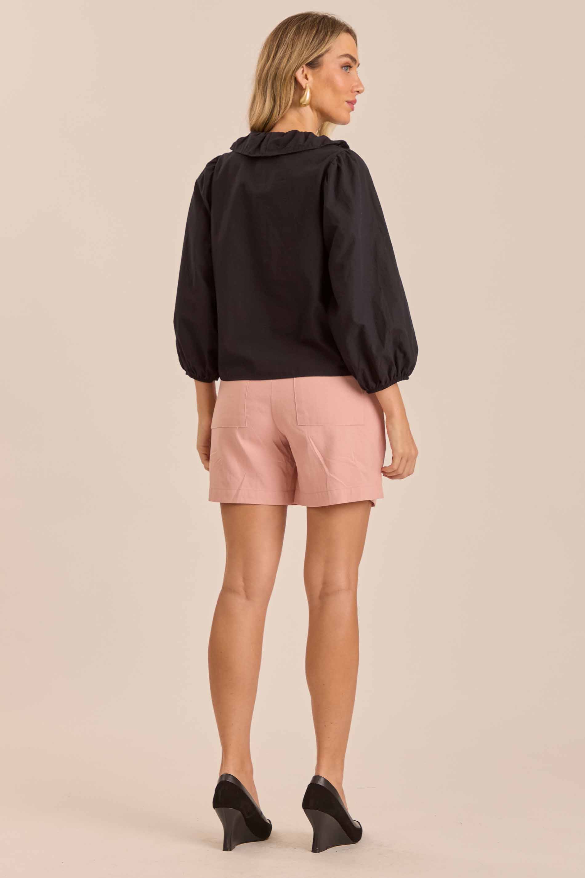 Blusa de Manga 7/8 Cozy Winter em Tricoline