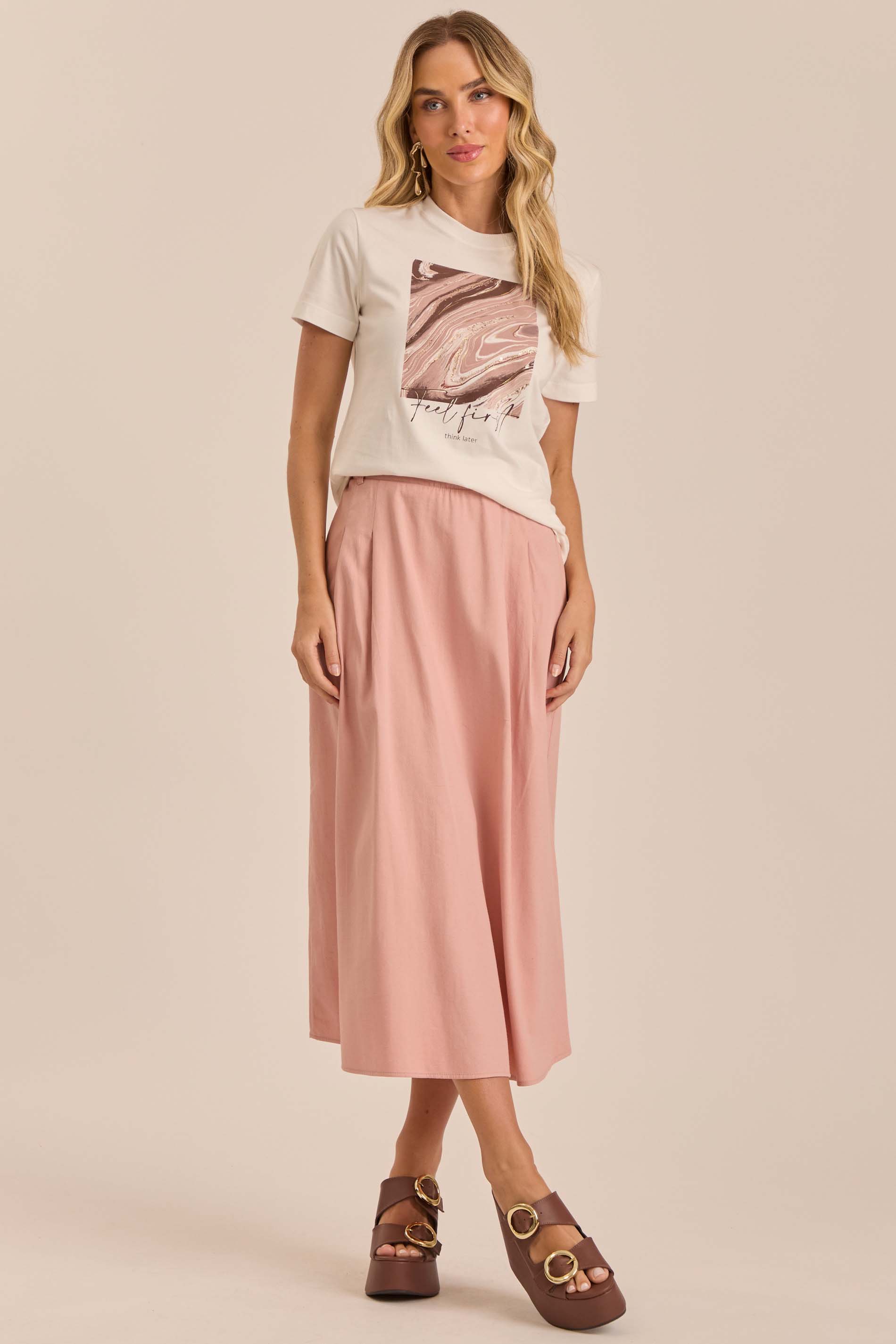 T-shirt Ethnic Blur Estampada