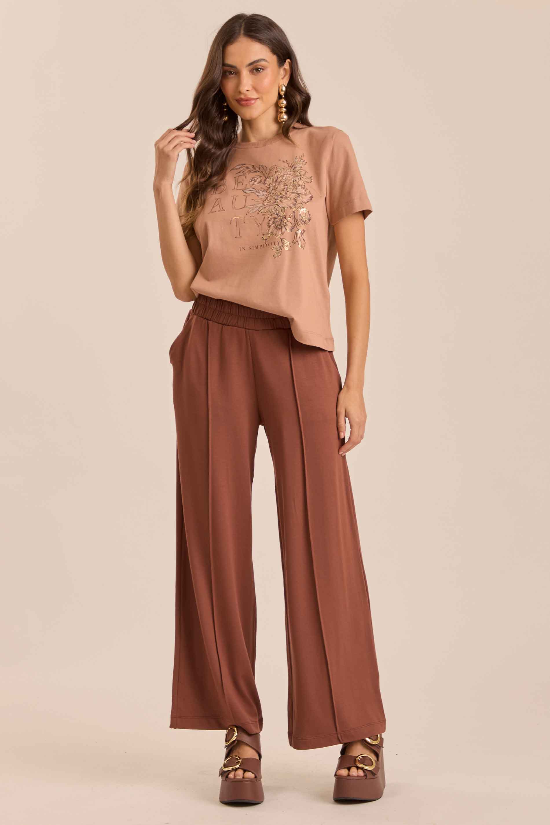 T-shirt Soft Garden Estampada