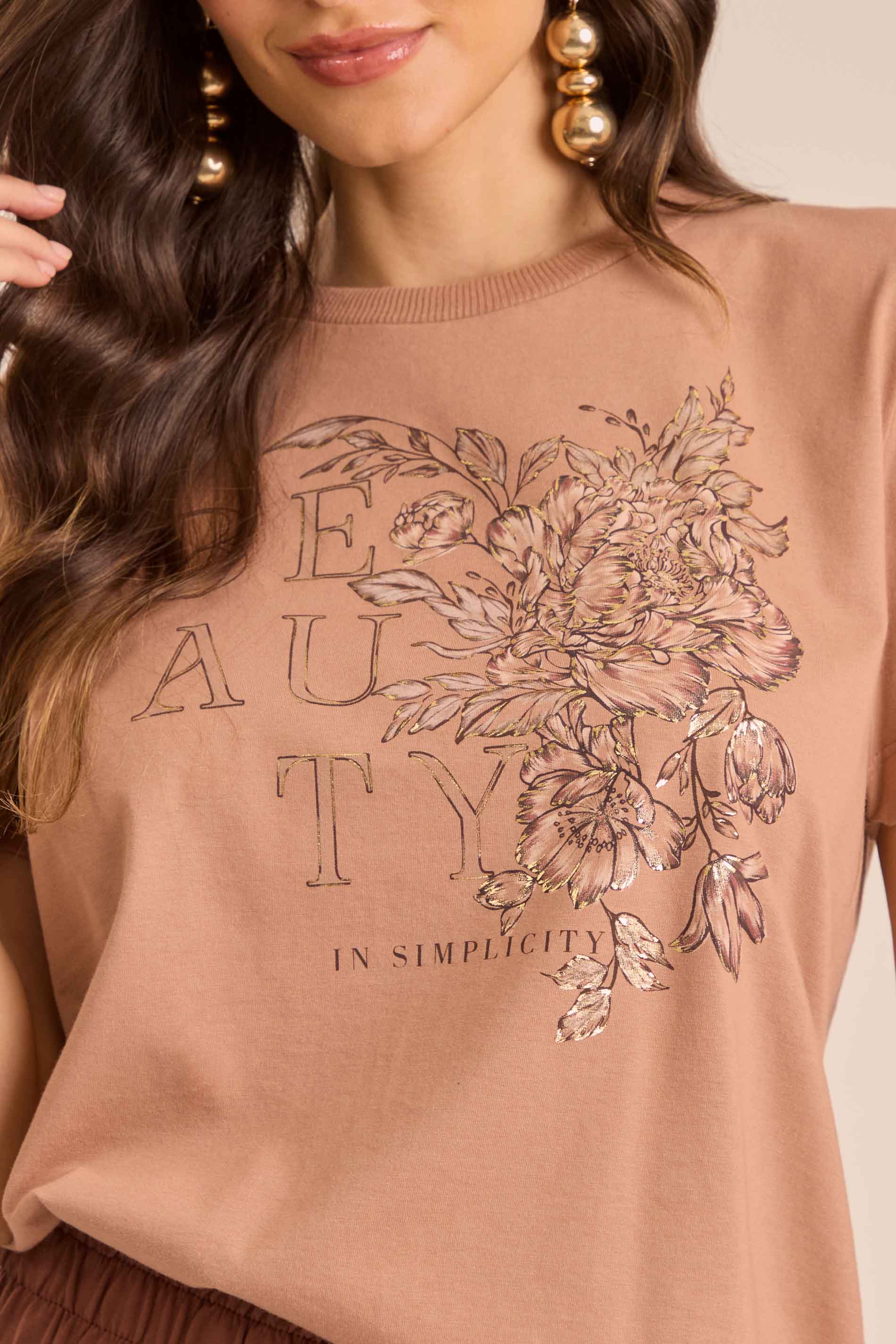 T-shirt Soft Garden Estampada