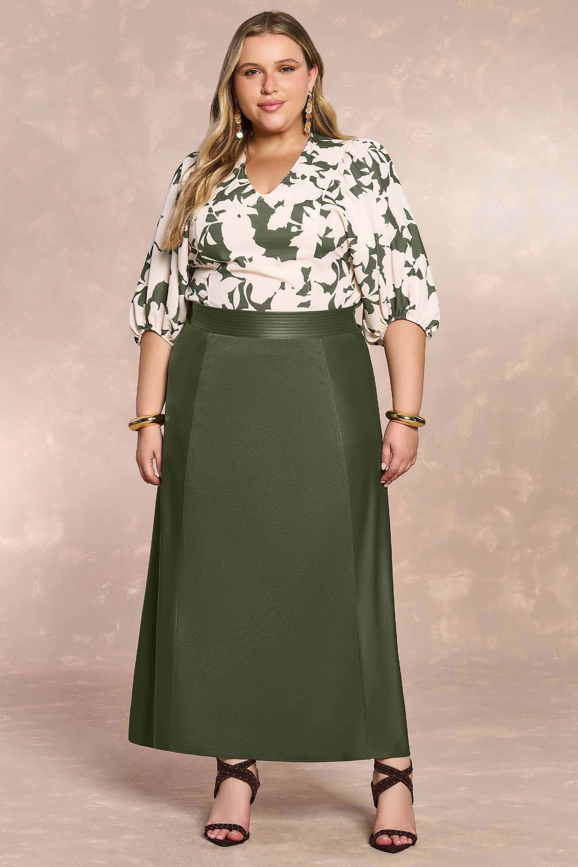 Blusa Soft Garden em Plano Viscoflow