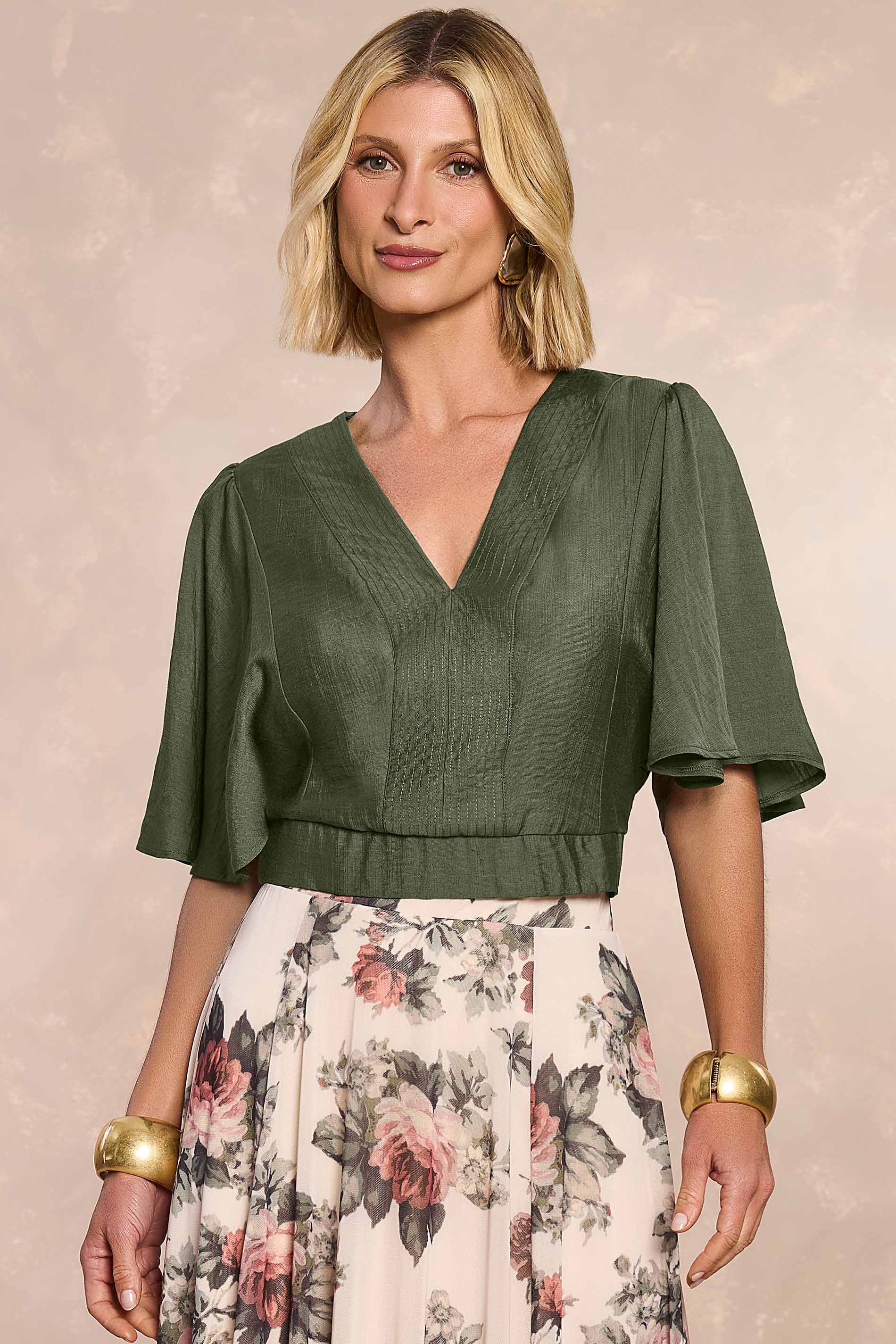 Blusa Aquarela Rose em Viscose