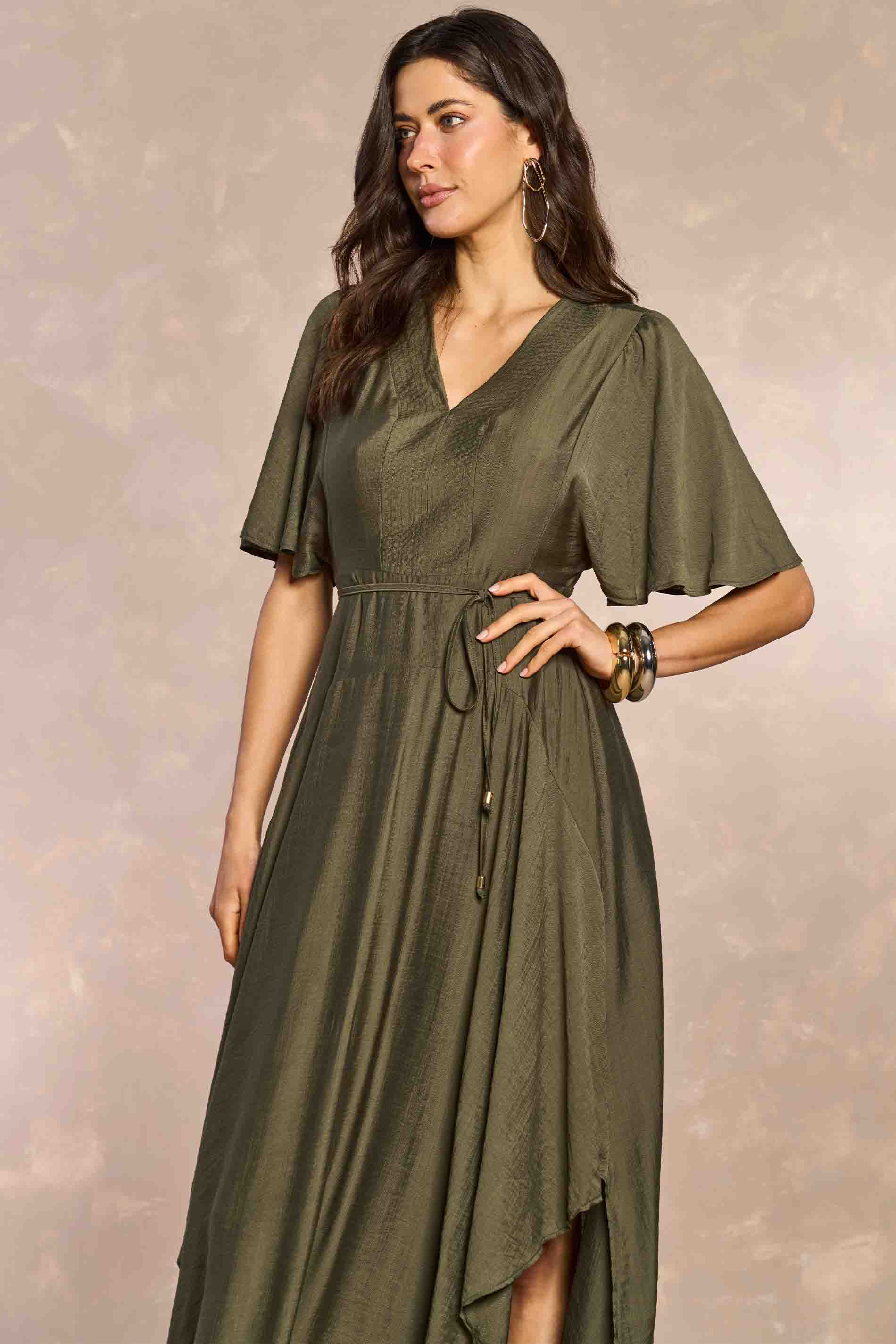 Vestido Longo Aquarela Rose em Viscose