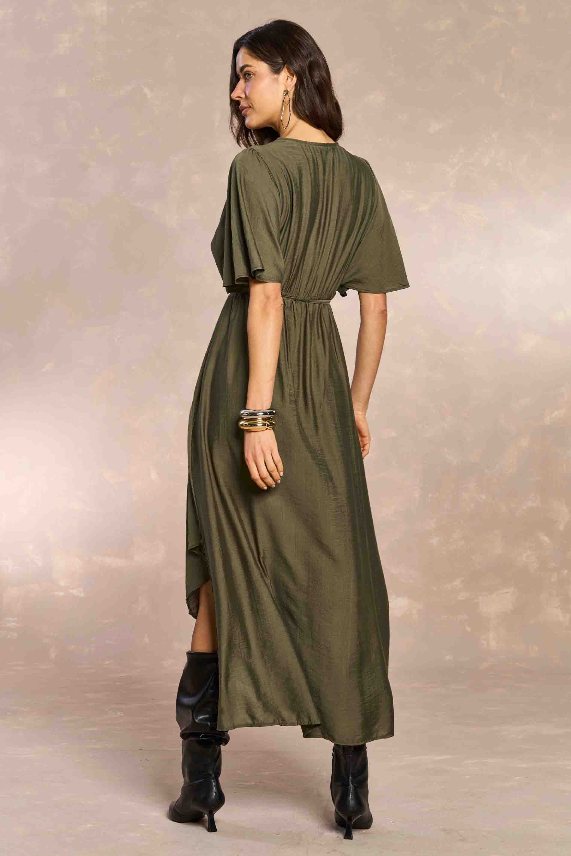 Vestido Longo Aquarela Rose em Viscose