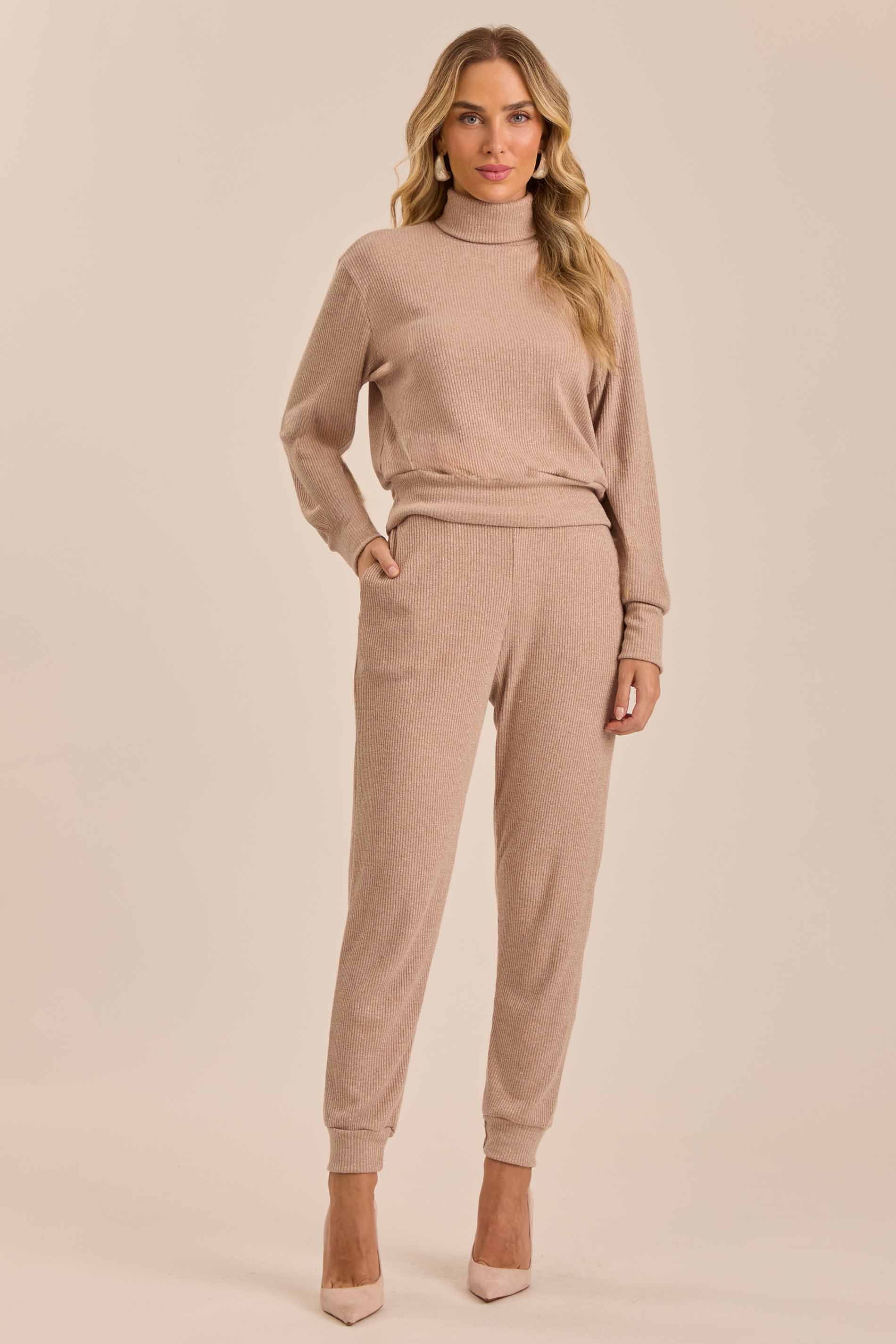Calça Jogger Cozy Whinter em Tricot