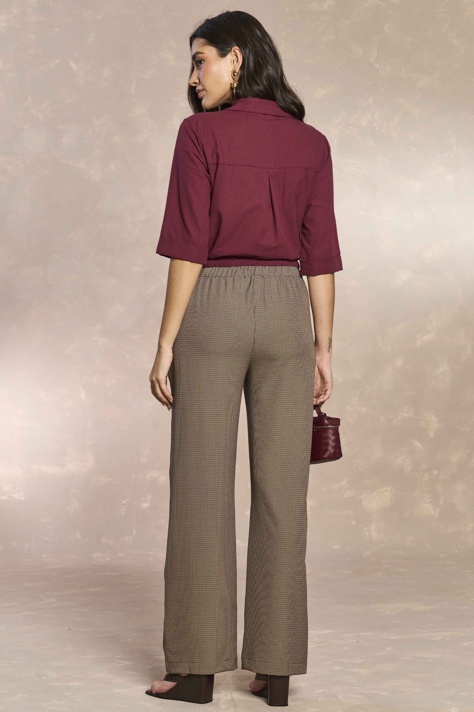 Calça Reta Cozy Whiner Xadrez