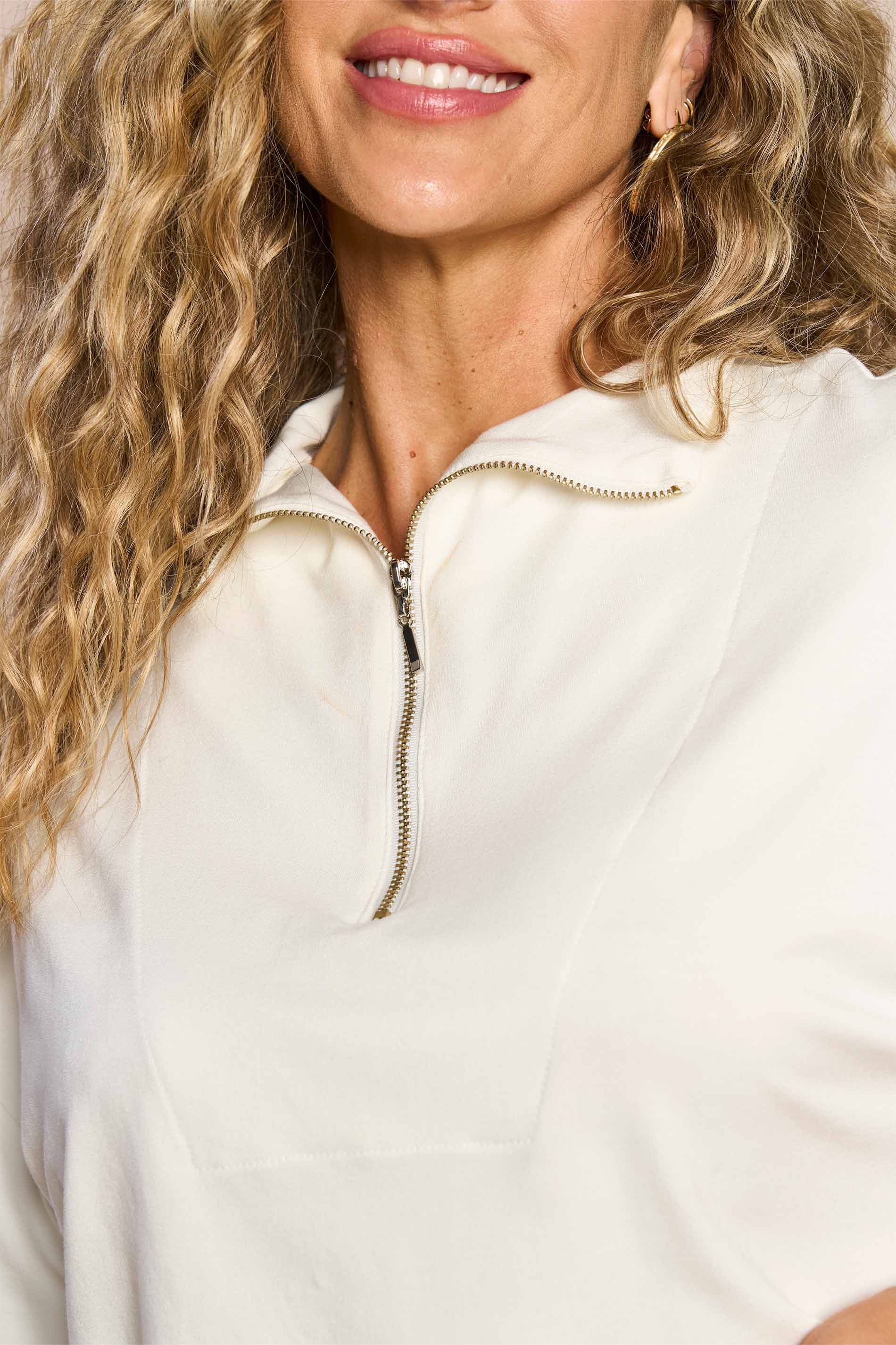 Blusão de Manga Longa Jardim Decor em Moletinho