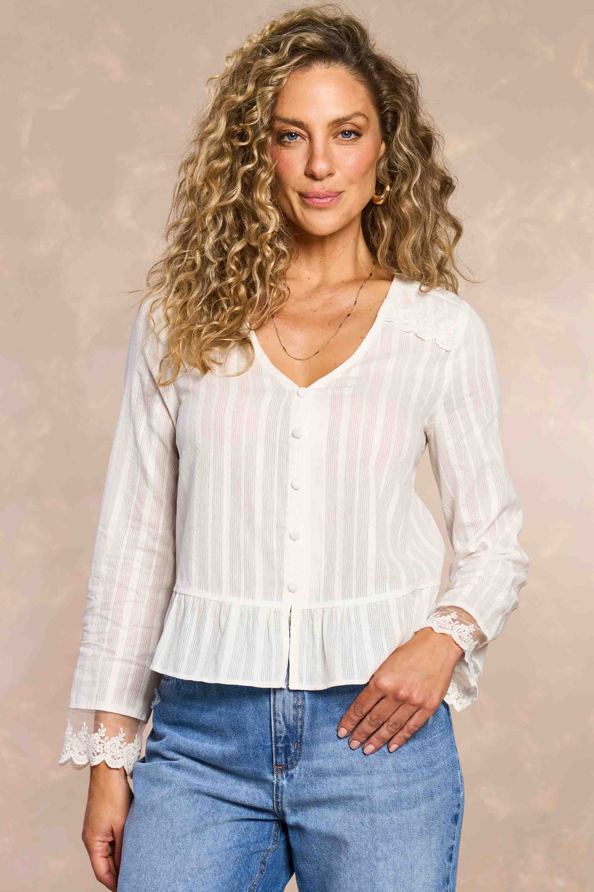Blusa de Manga Longa Jardim Boho