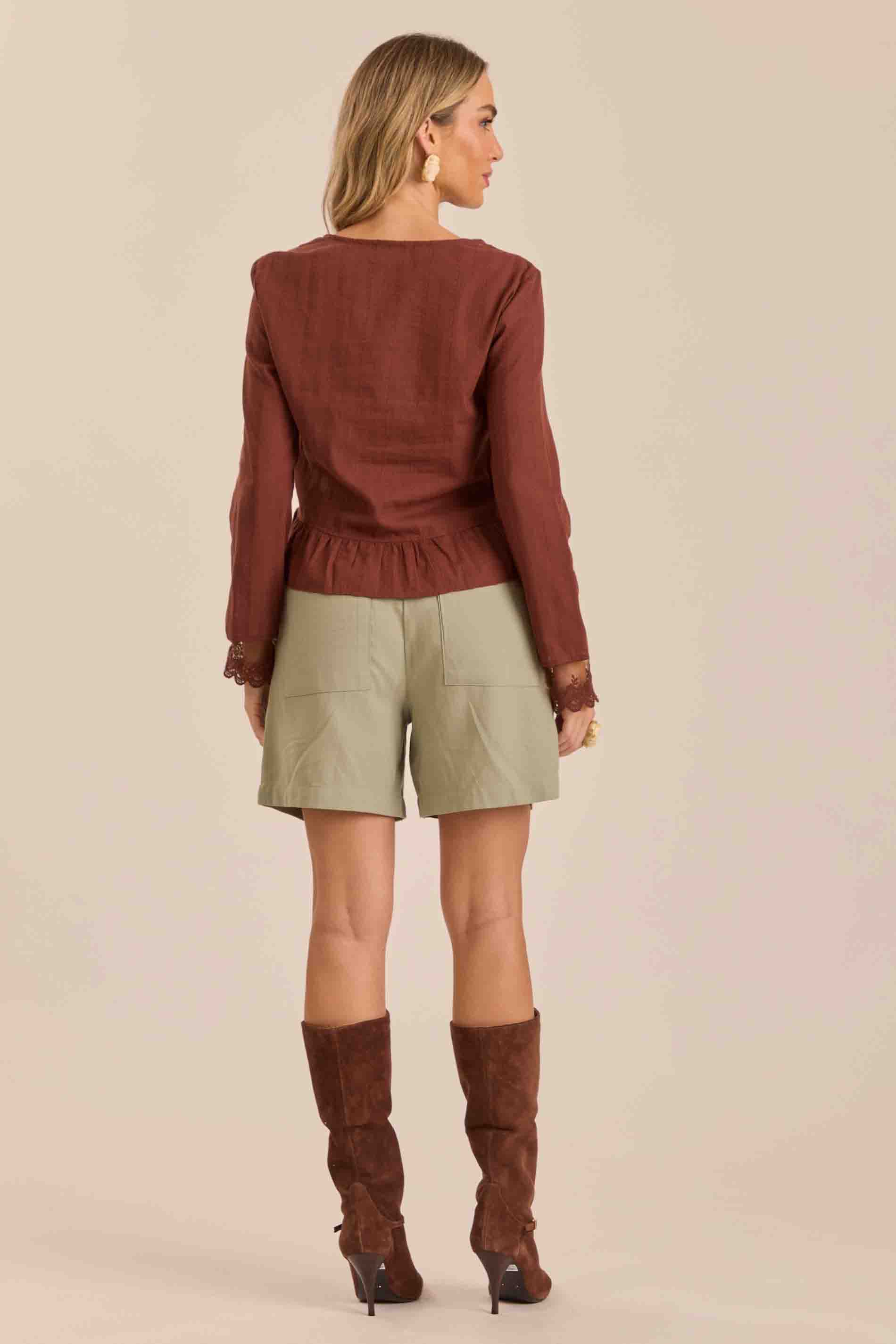 Blusa de Manga Longa Jardim Boho