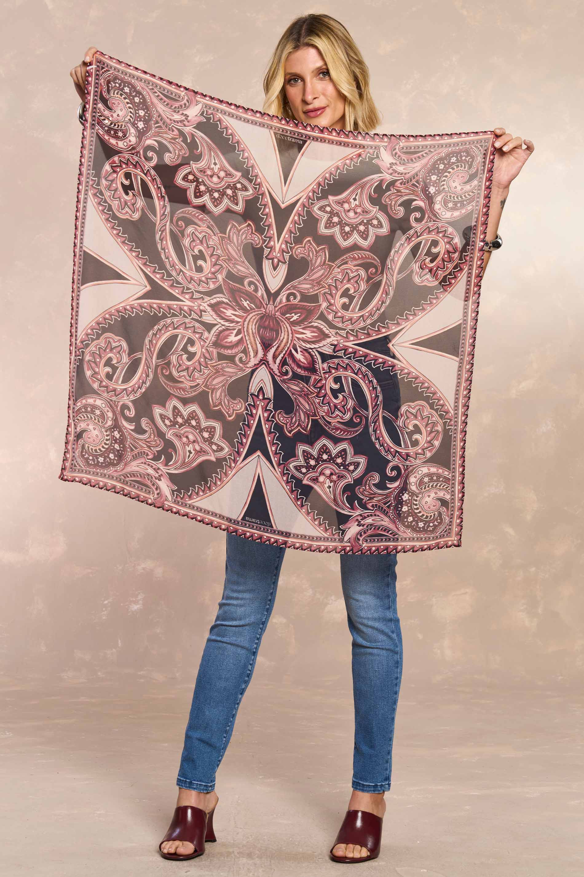 Lenço Jardim Boho Estampado