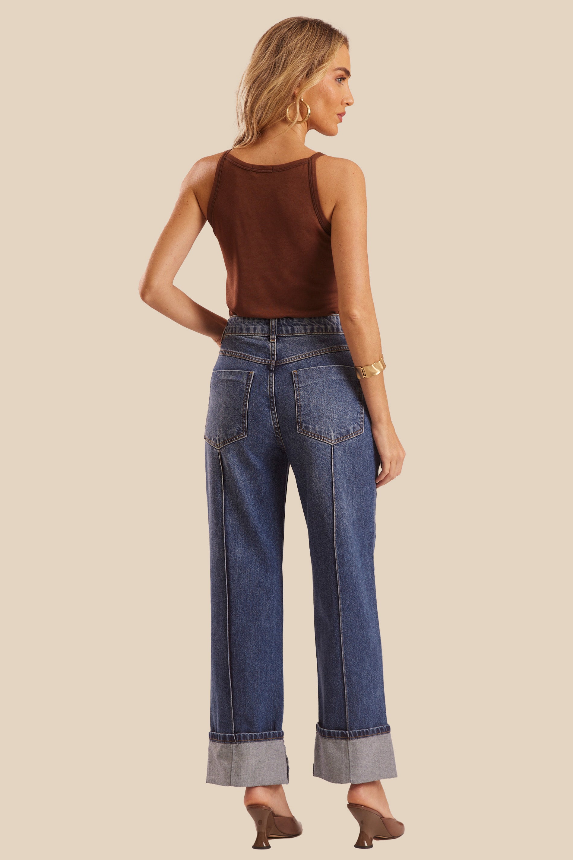 Blusa de Alça Canelada Decote U Miragem - Doce Trama