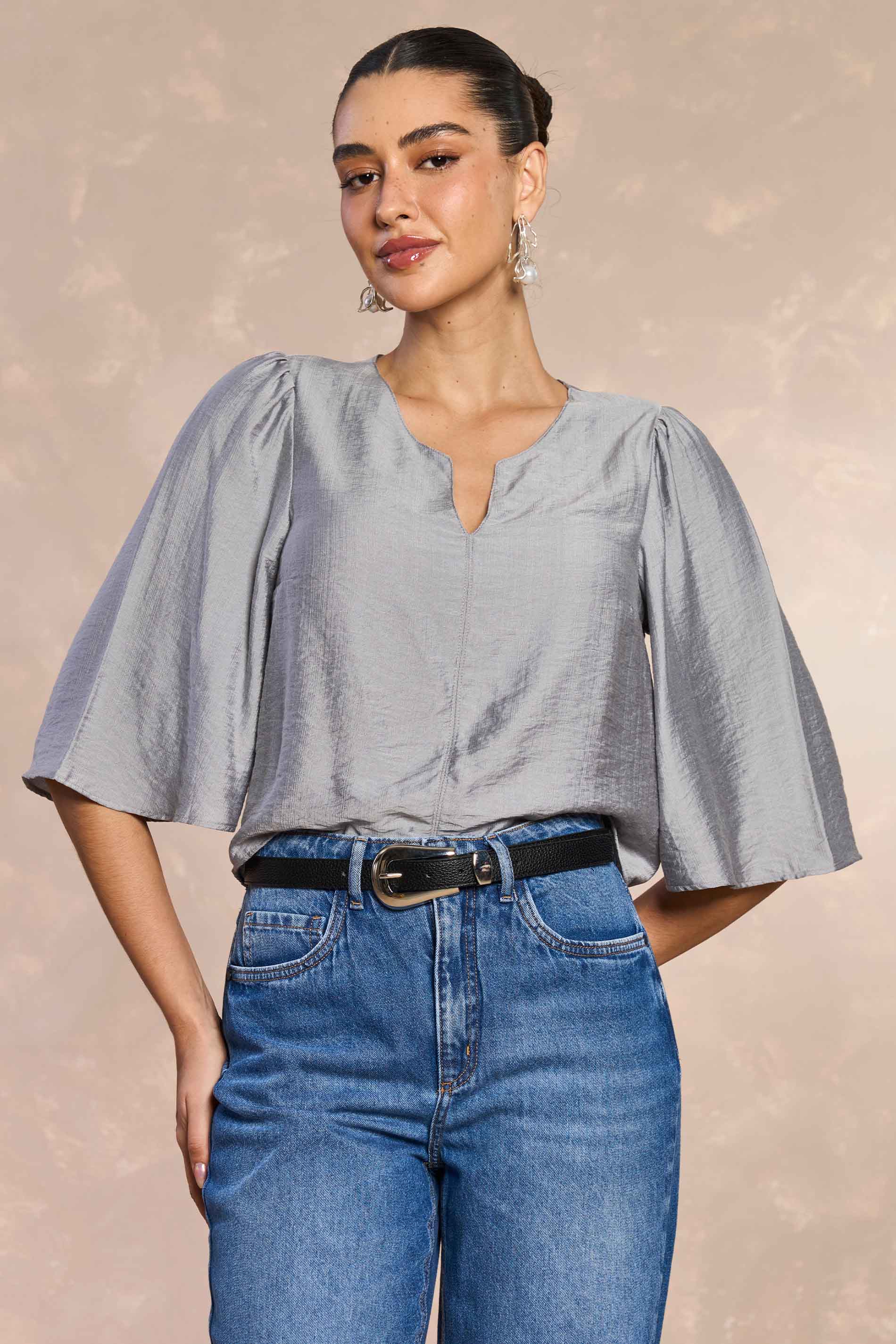 Blusa de Manga 3/4 Urban Desire em Viscose