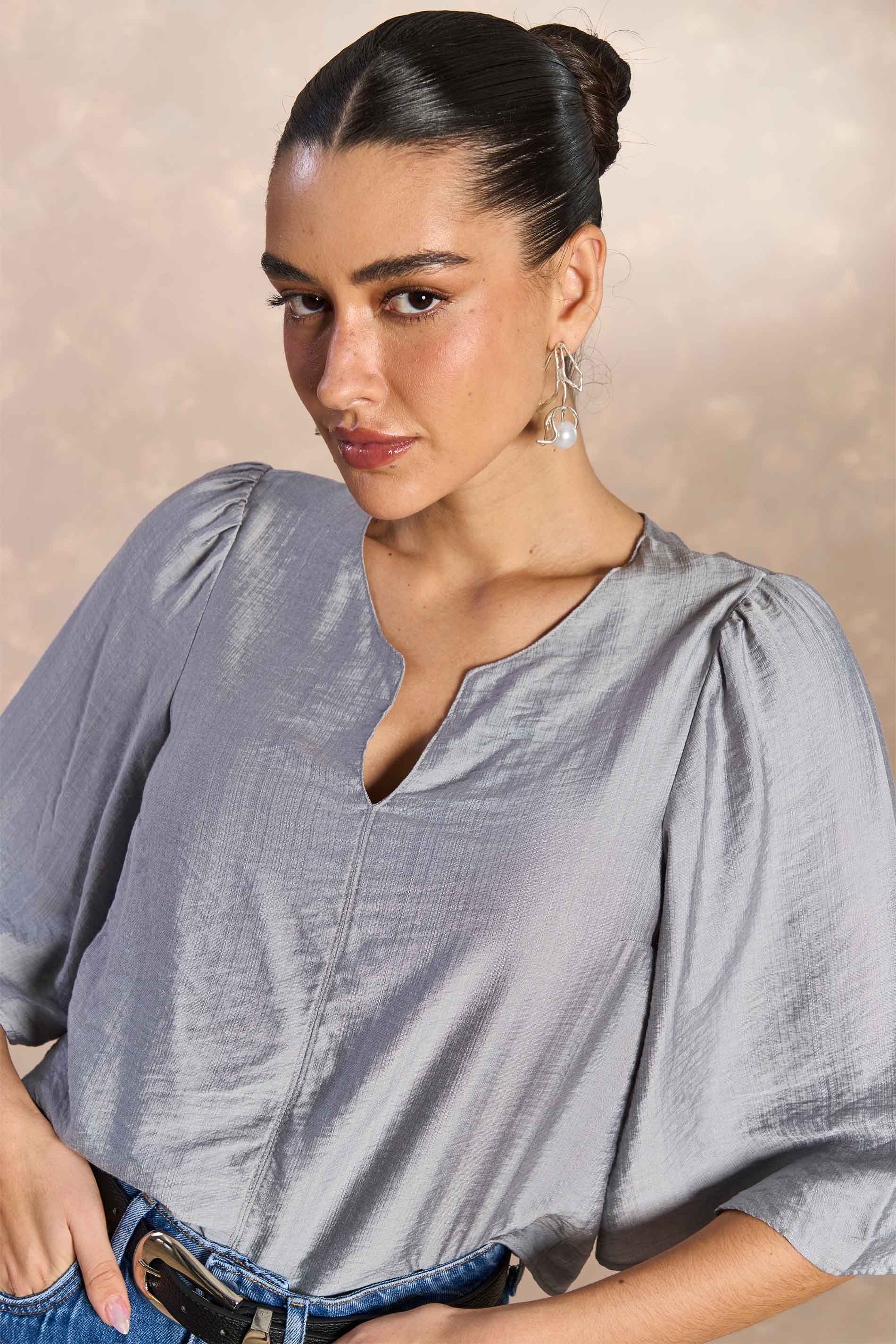 Blusa de Manga 3/4 Urban Desire em Viscose