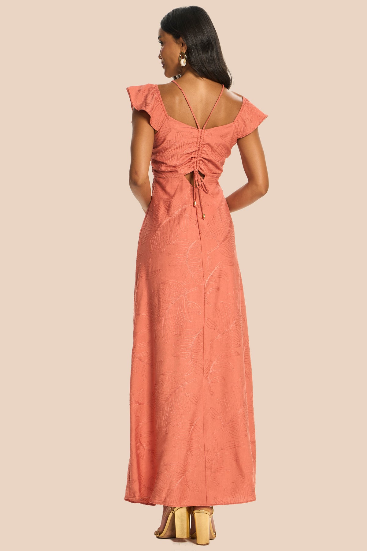 Vestido Longo Evasê Bordado Miragem - Doce Trama
