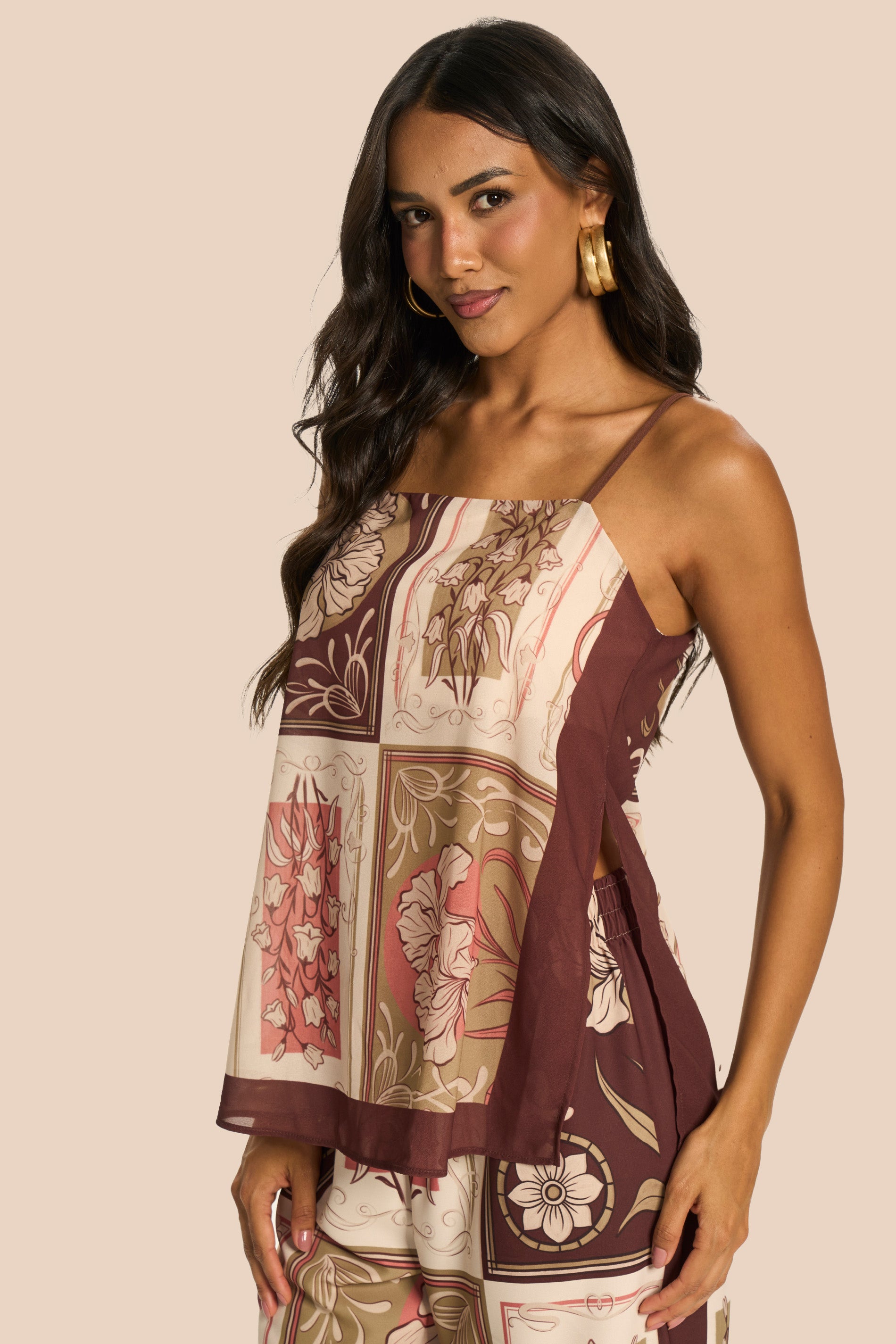 Blusa Feminina Reta Chiffon Estampada Miragem - Doce Trama