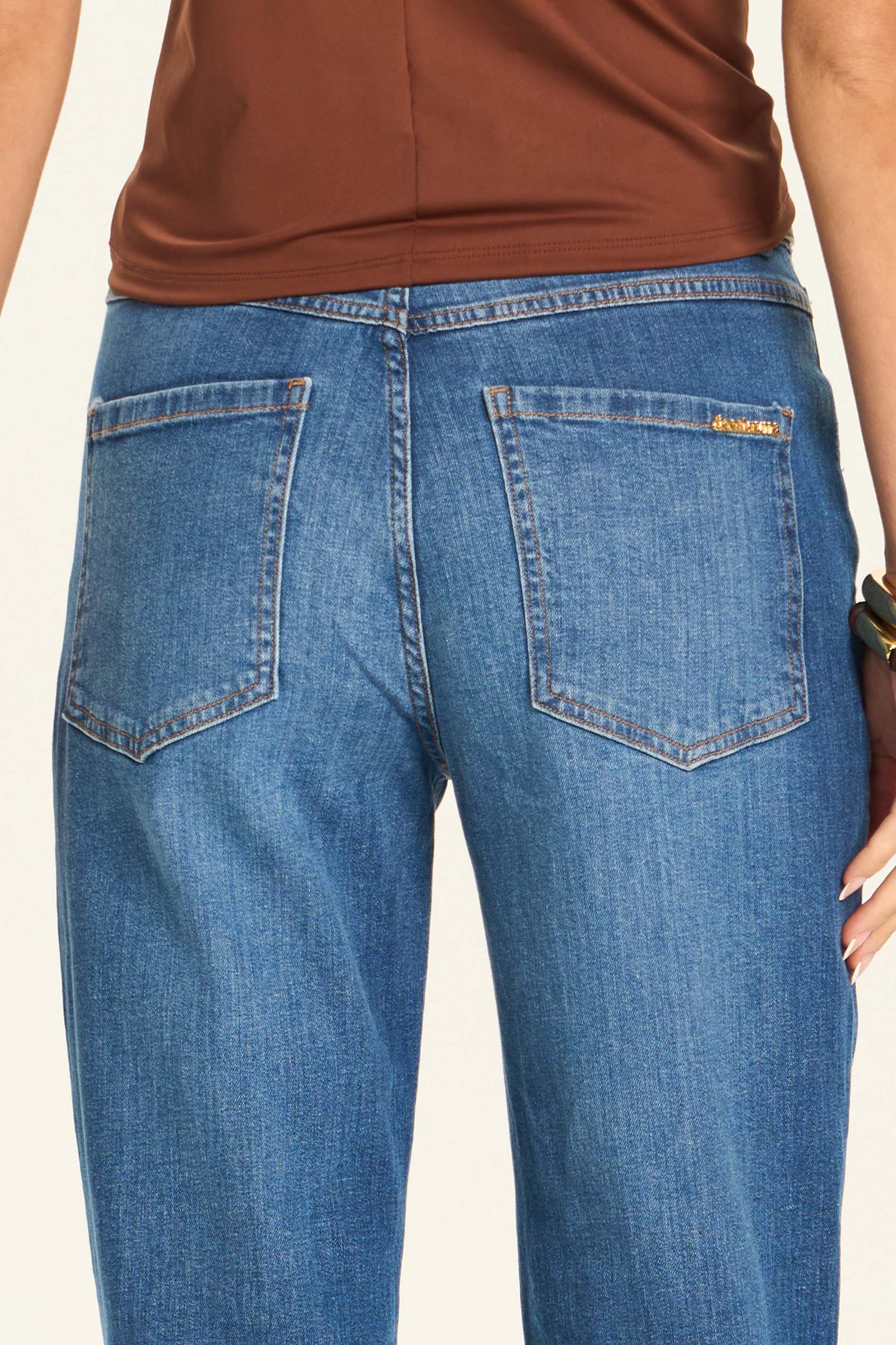Calça Jeans Reta Slim Amarilis - Doce Trama
