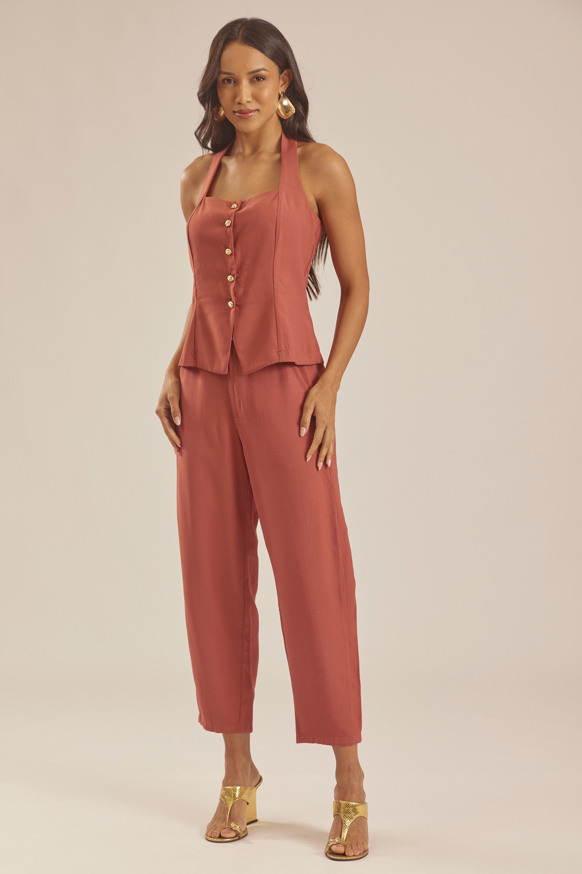 Blusa Frente Única em Sarja com Botões Duna - Doce Trama