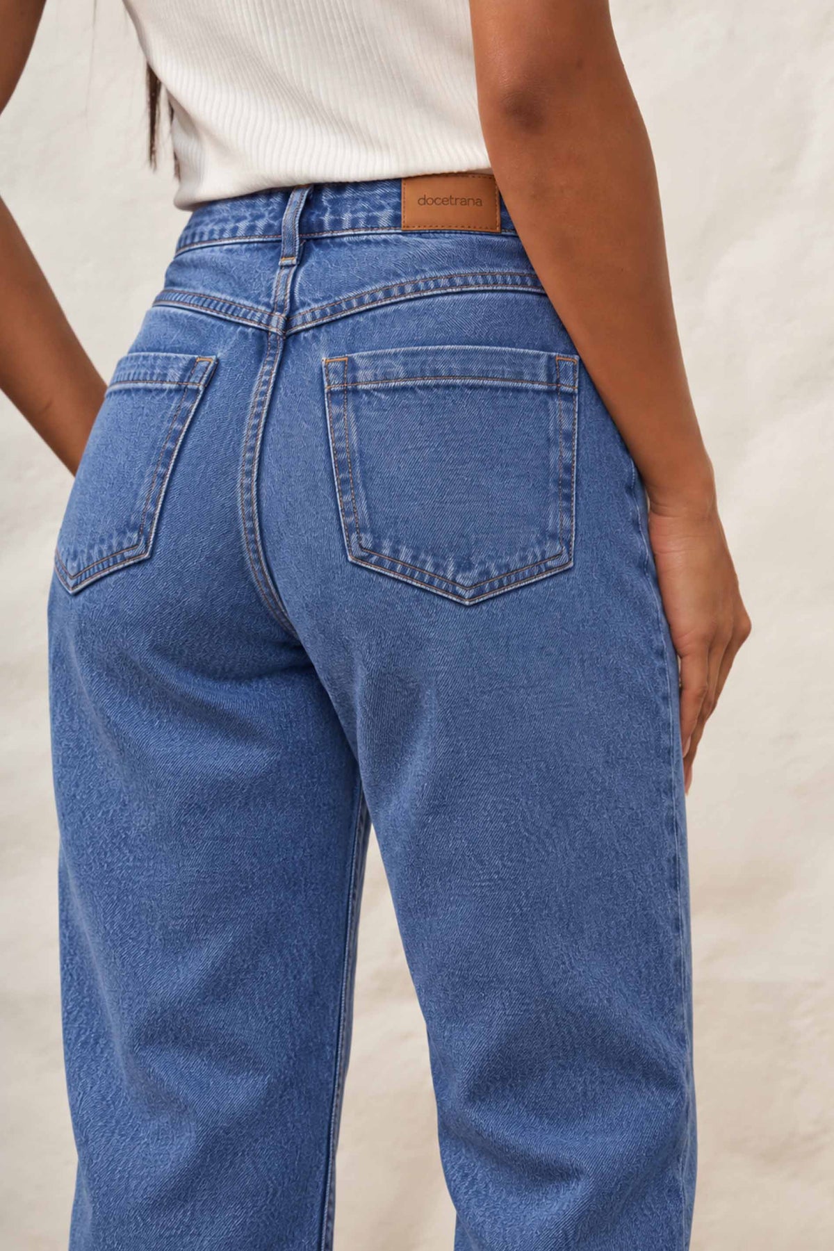 Calça Jeans Reta Cintura Alta Resort - Doce Trama