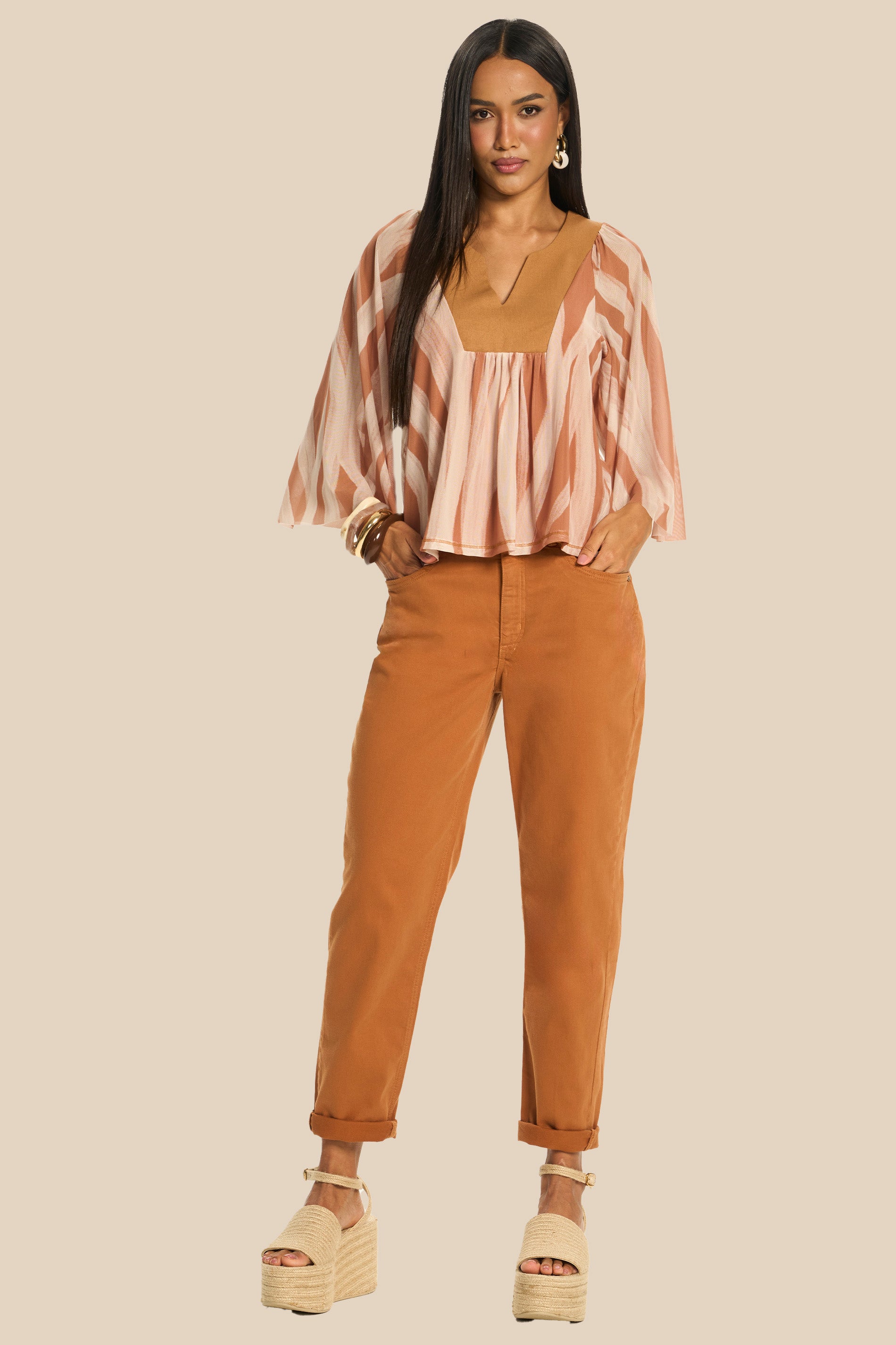 Blusa Raglan em Tule Estampa Exclusiva Miragem - Doce Trama