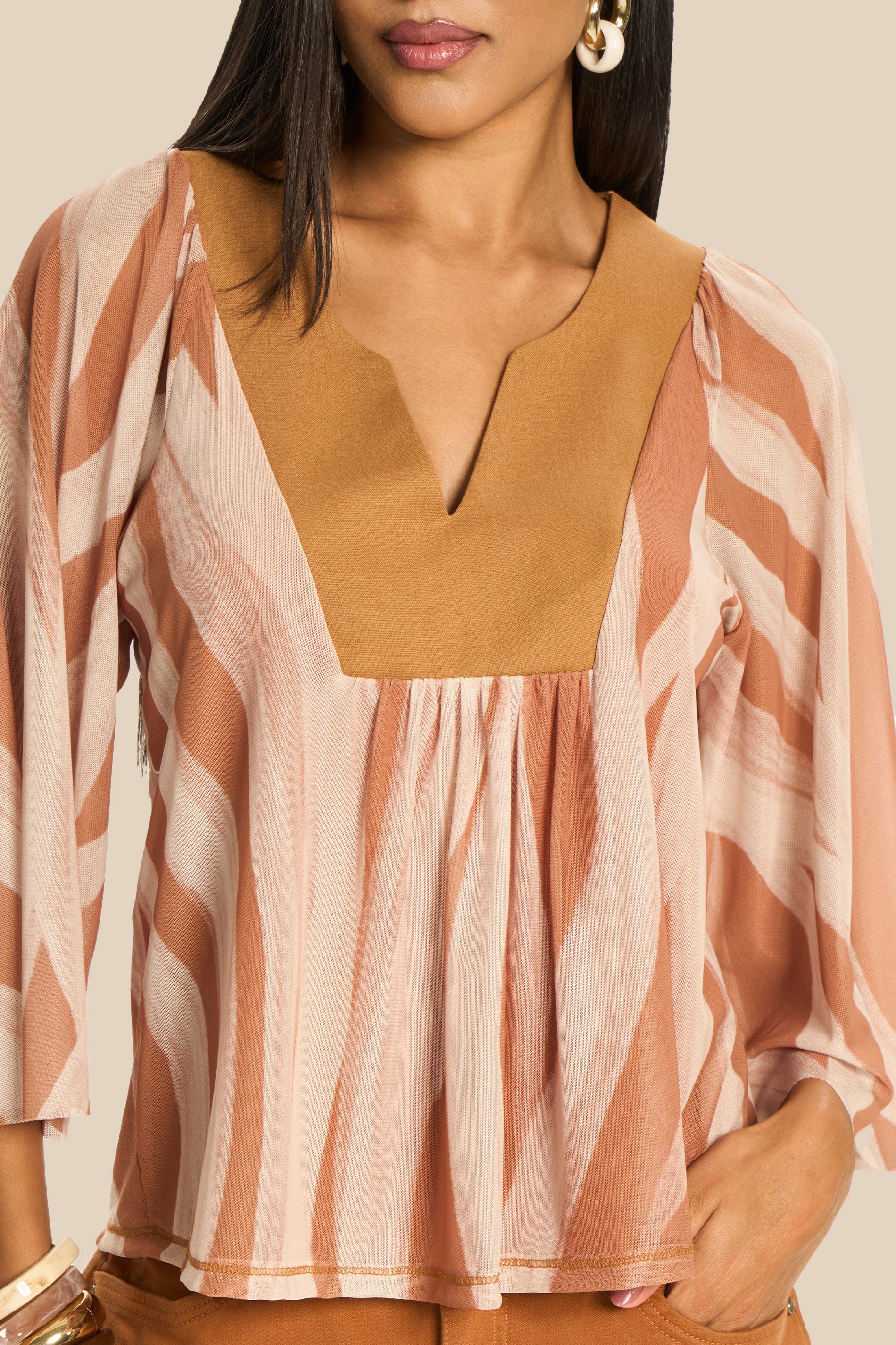 Blusa Raglan em Tule Estampa Exclusiva Miragem - Doce Trama