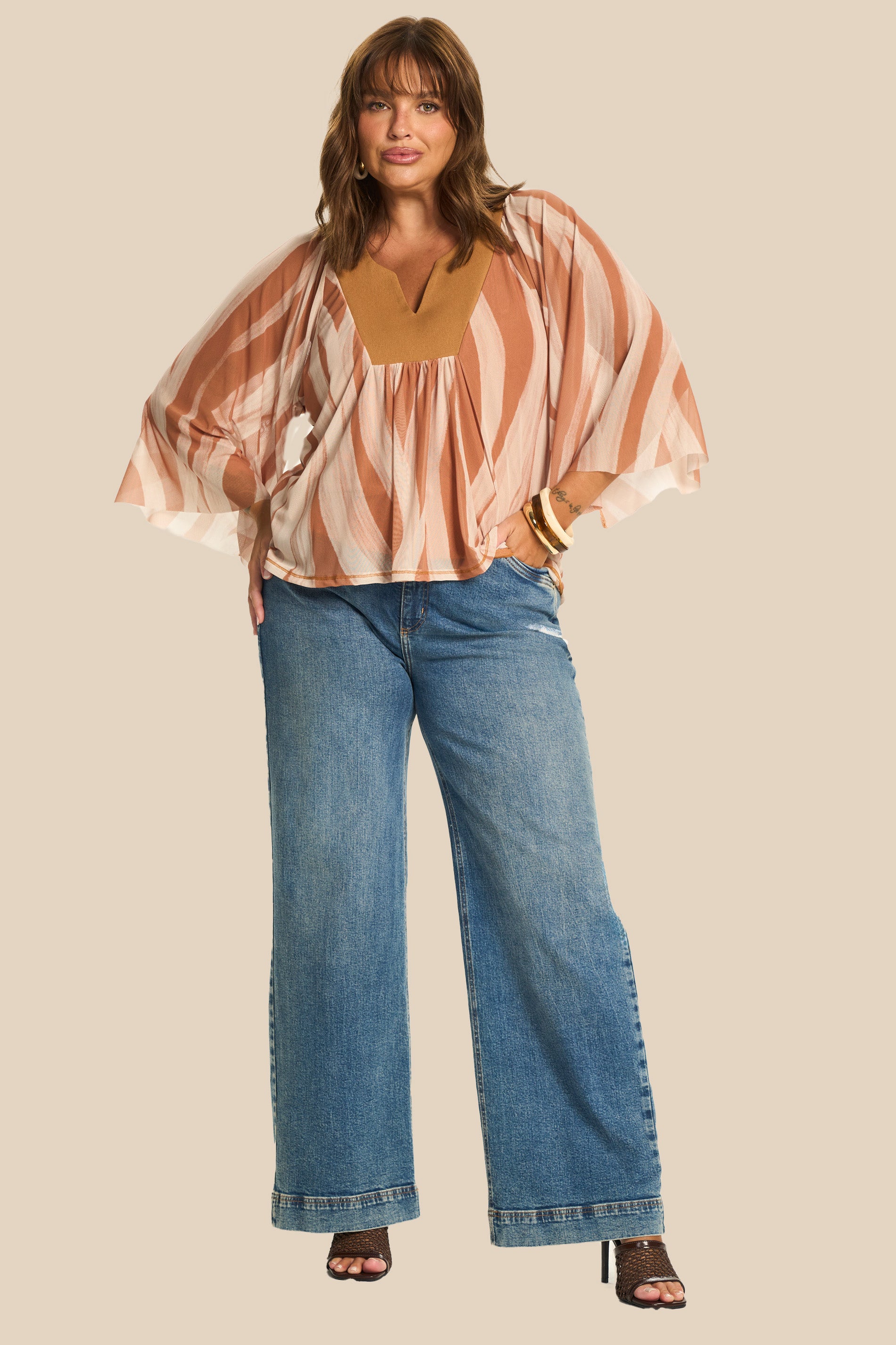 Blusa Raglan em Tule Estampa Exclusiva Miragem - Doce Trama