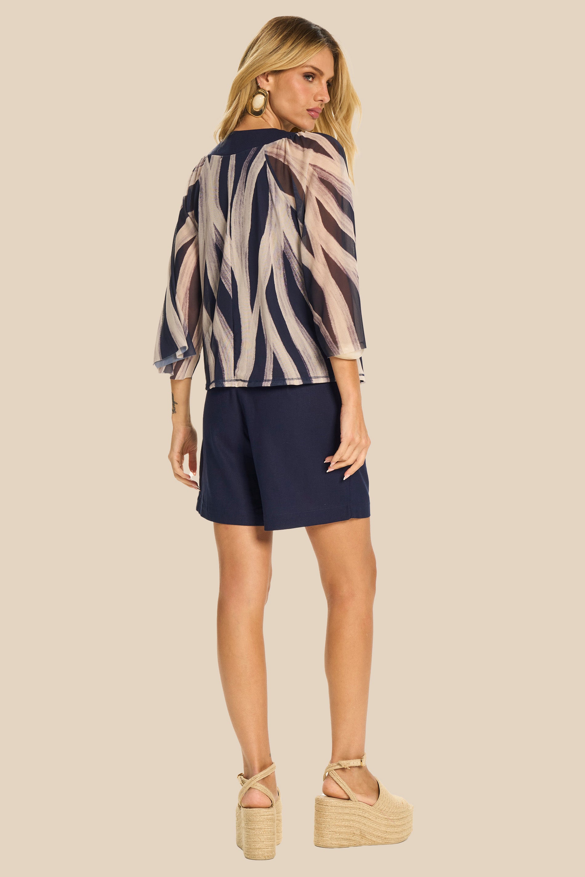 Blusa Raglan em Tule Estampa Exclusiva Miragem - Doce Trama