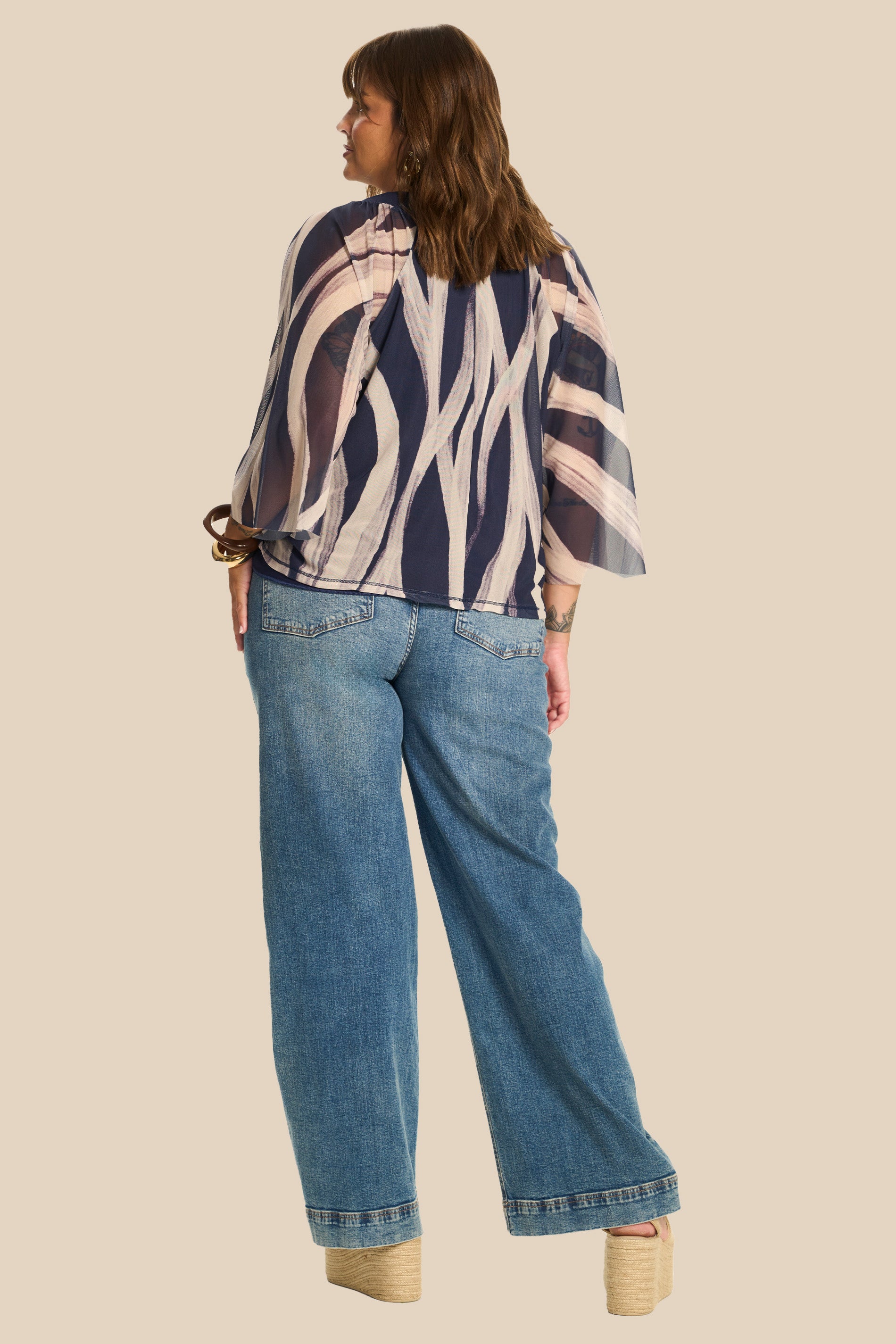Blusa Raglan em Tule Estampa Exclusiva Miragem - Doce Trama