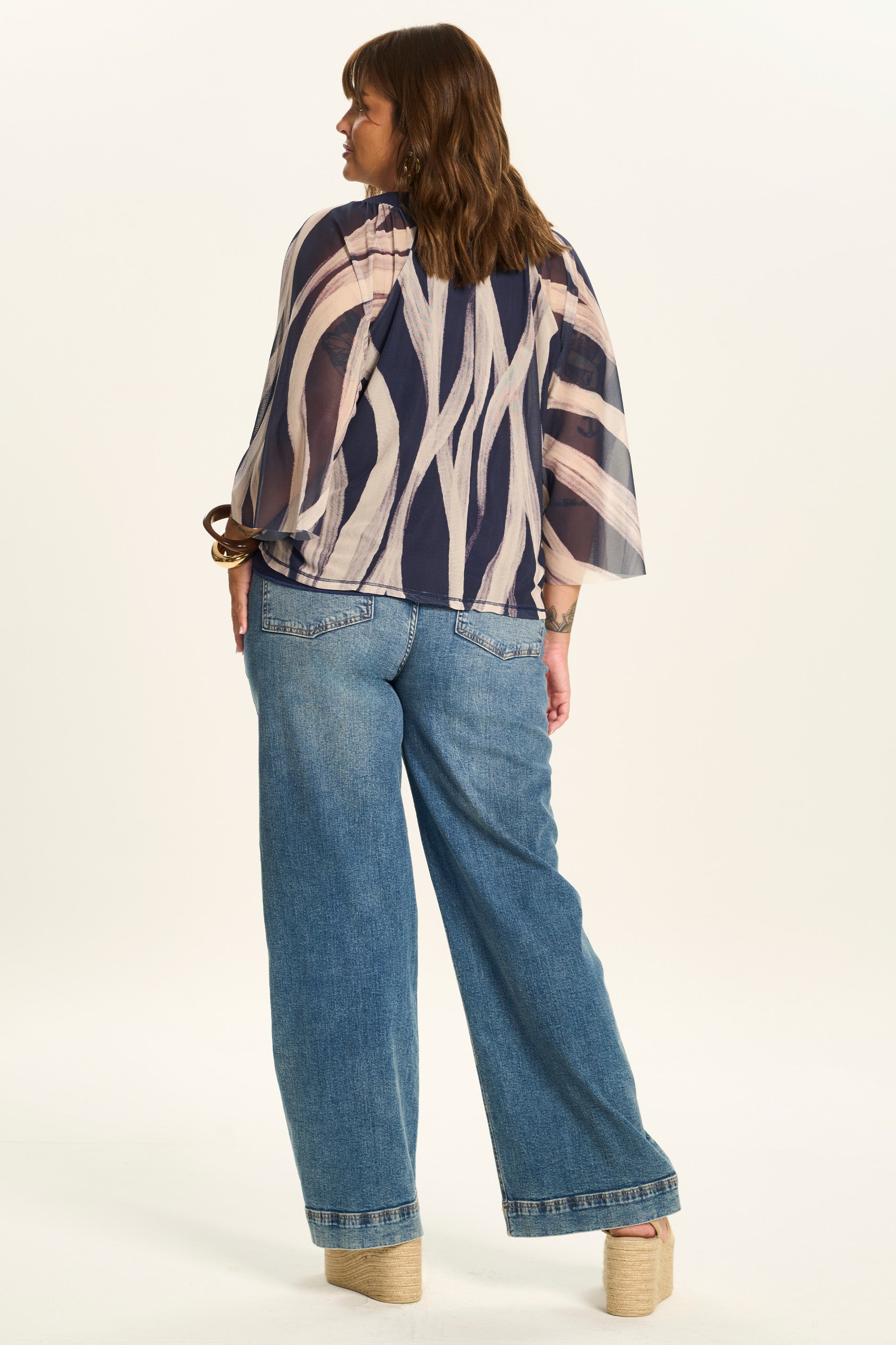 Blusa Raglan em Tule Estampa Exclusiva Duna - Doce Trama