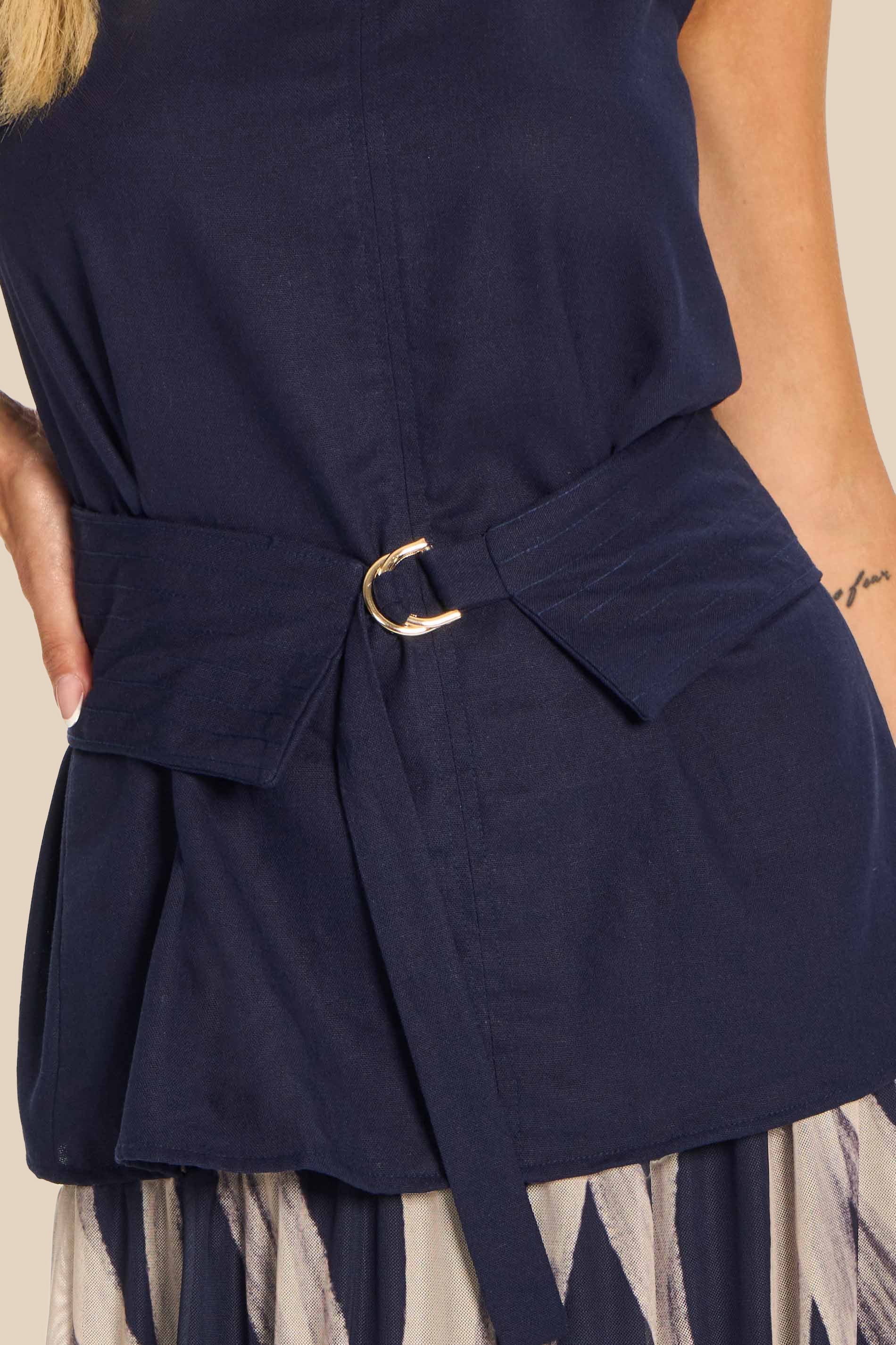 Blusa Feminina em Linho com Cinto Miragem - Doce Trama
