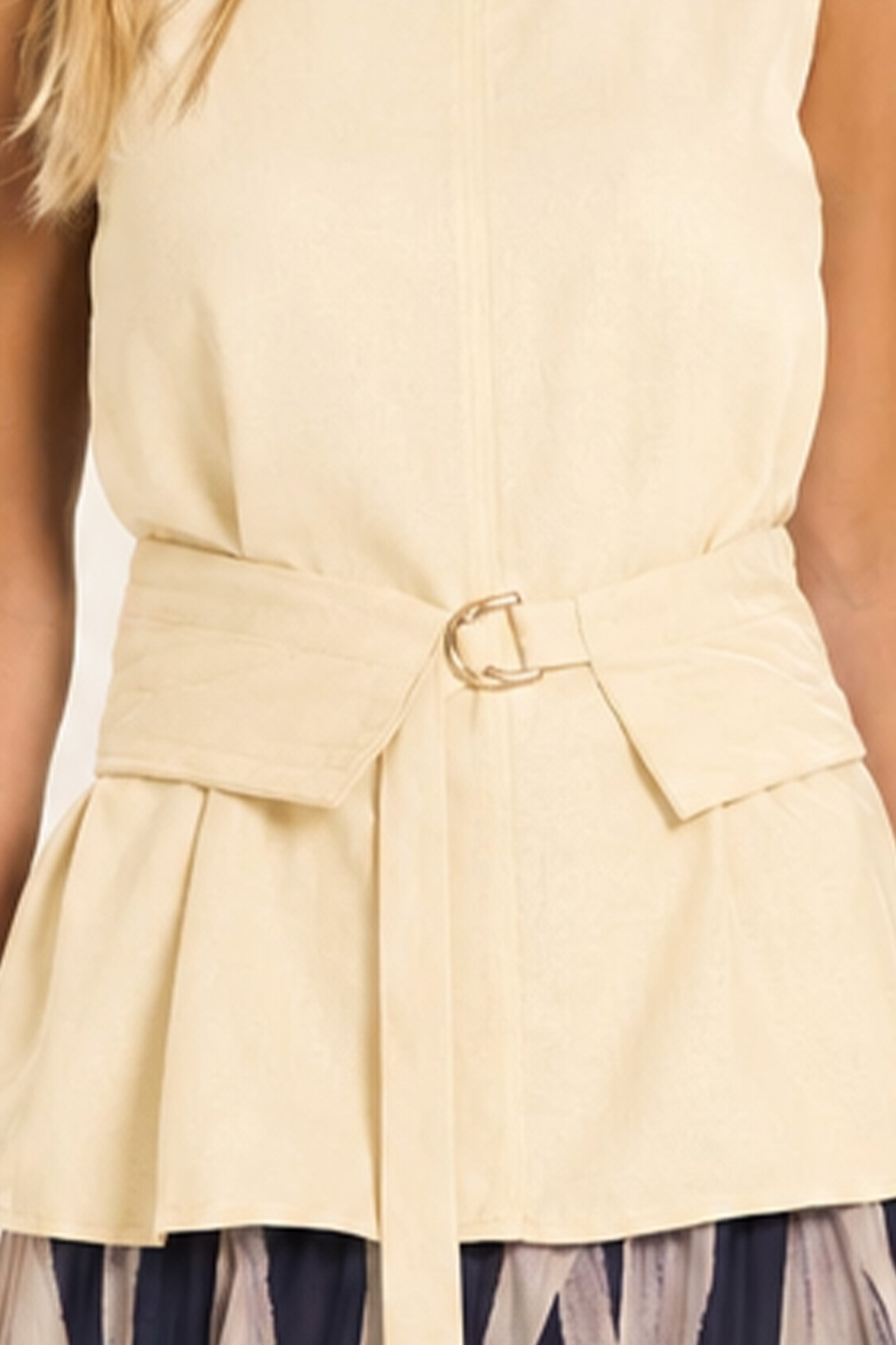 Blusa Feminina em Linho com Cinto Duna - Doce Trama