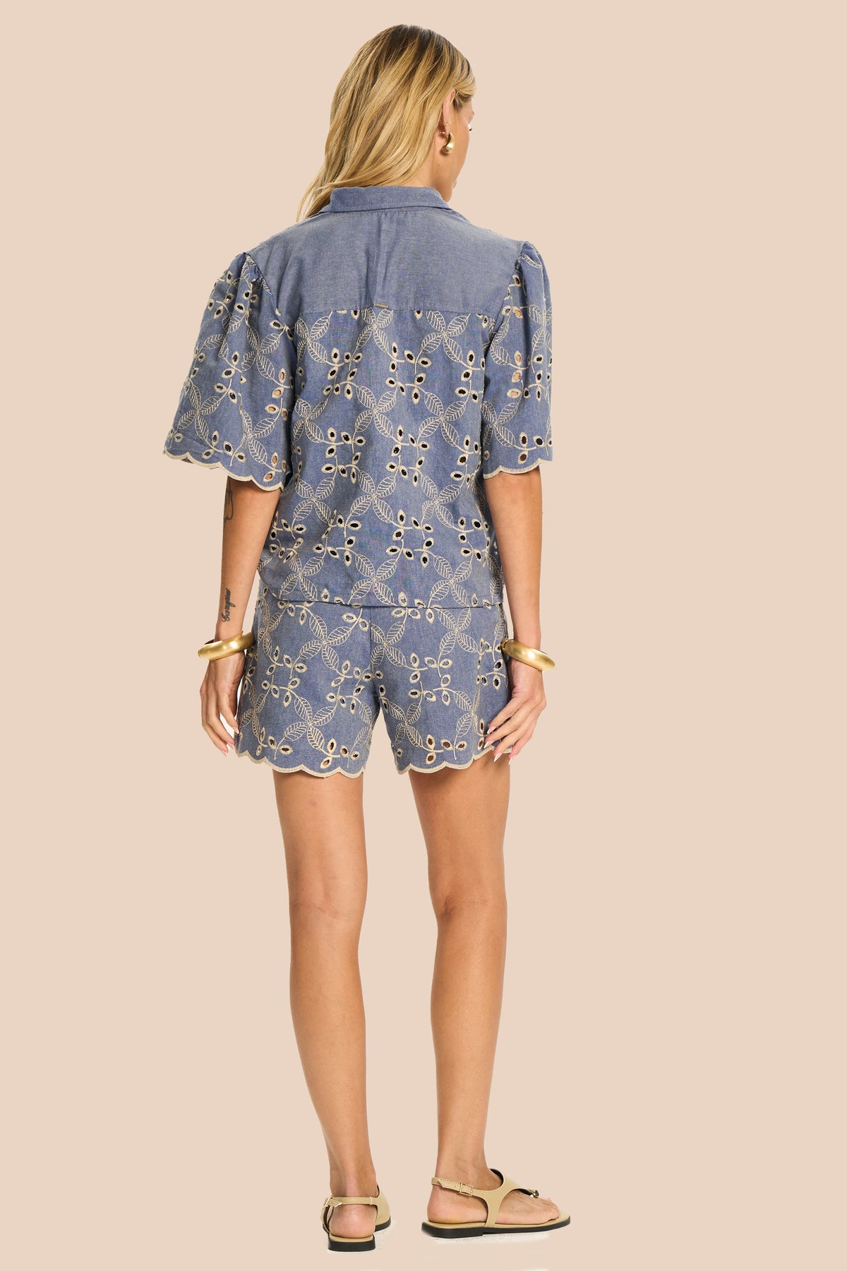 Camisa Feminina Jeans Bordado Miragem - Doce Trama