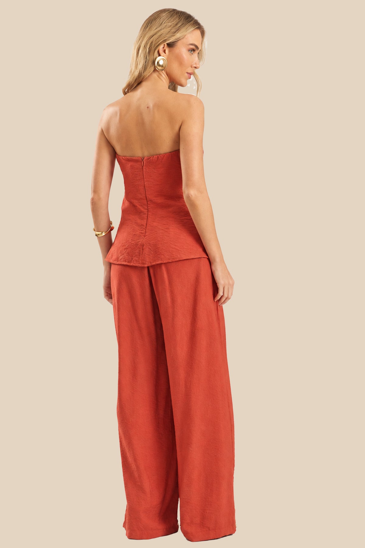 Calça Pantalona Creponada Miragem - Doce Trama
