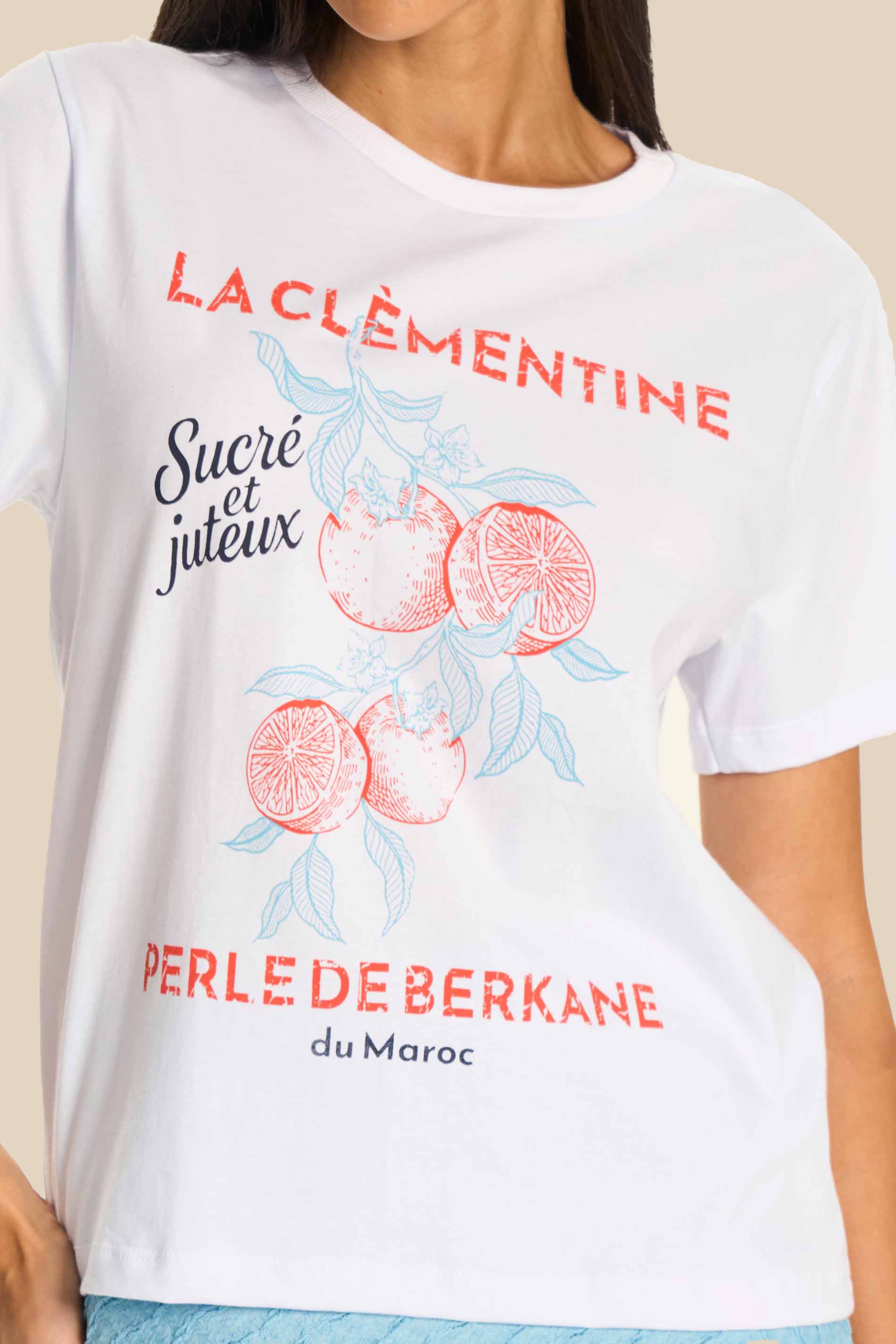 T-Shirt Manga Curta Meia Malha Estampada Miragem- Doce Trama