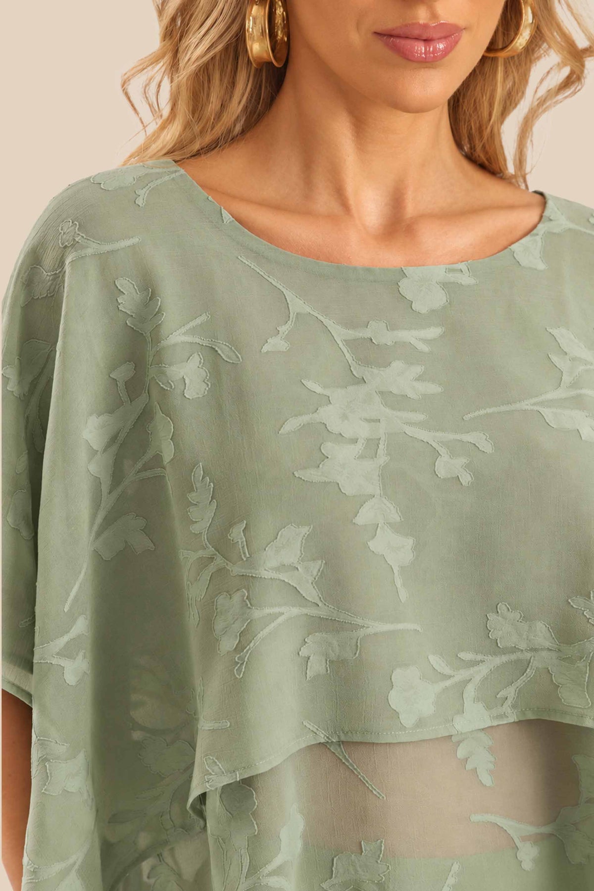 Blusa Feminina Ampla Chiffon Floral Miragem - Doce Trama