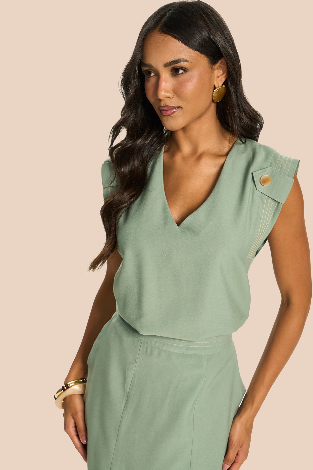 Blusa Feminina Manga Curta Alfaiataria Miragem - Doce Trama